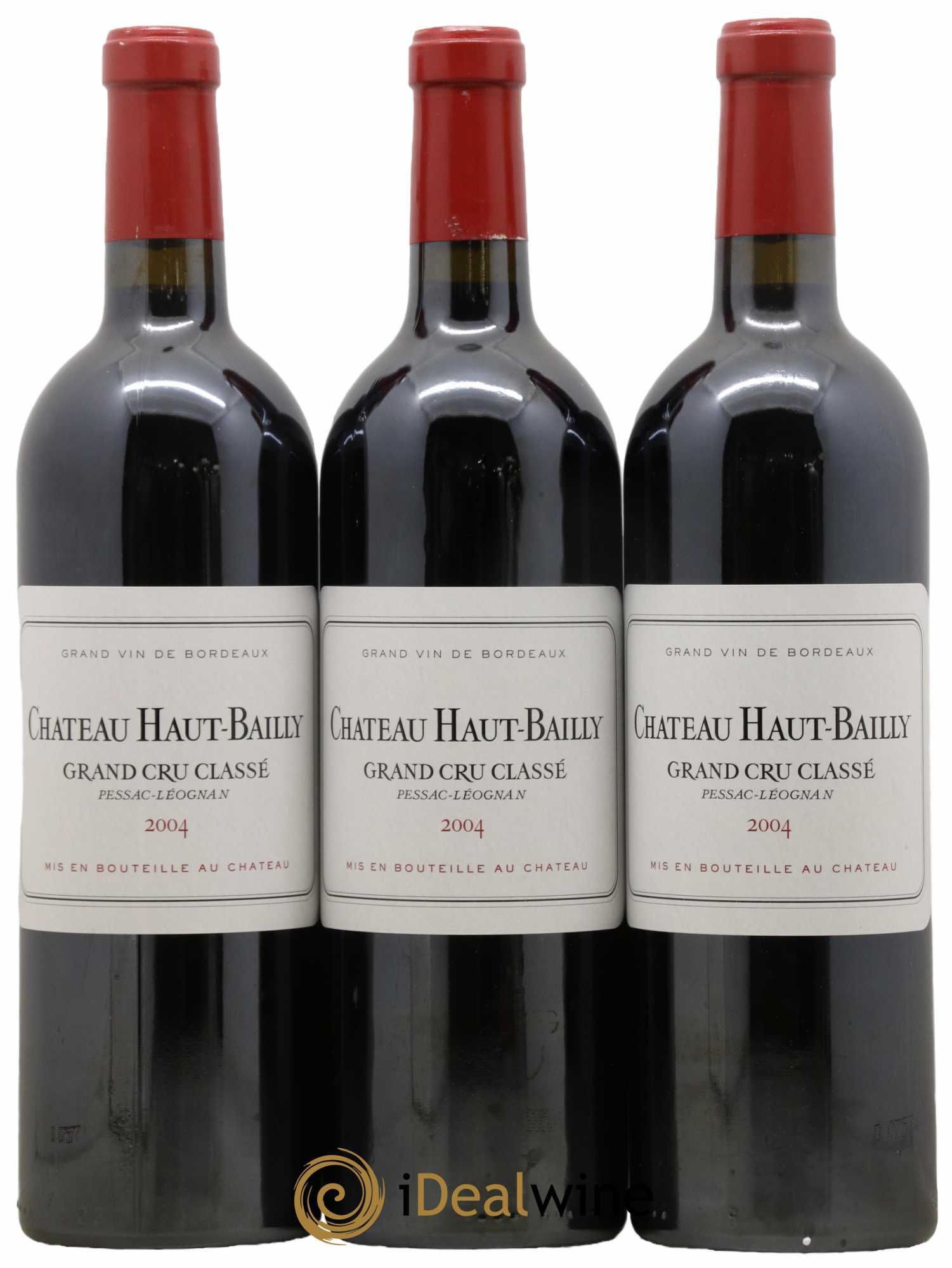 Château Haut-Bailly Cru Classé de Graves 2004 - Lot de 3 bouteilles - 0