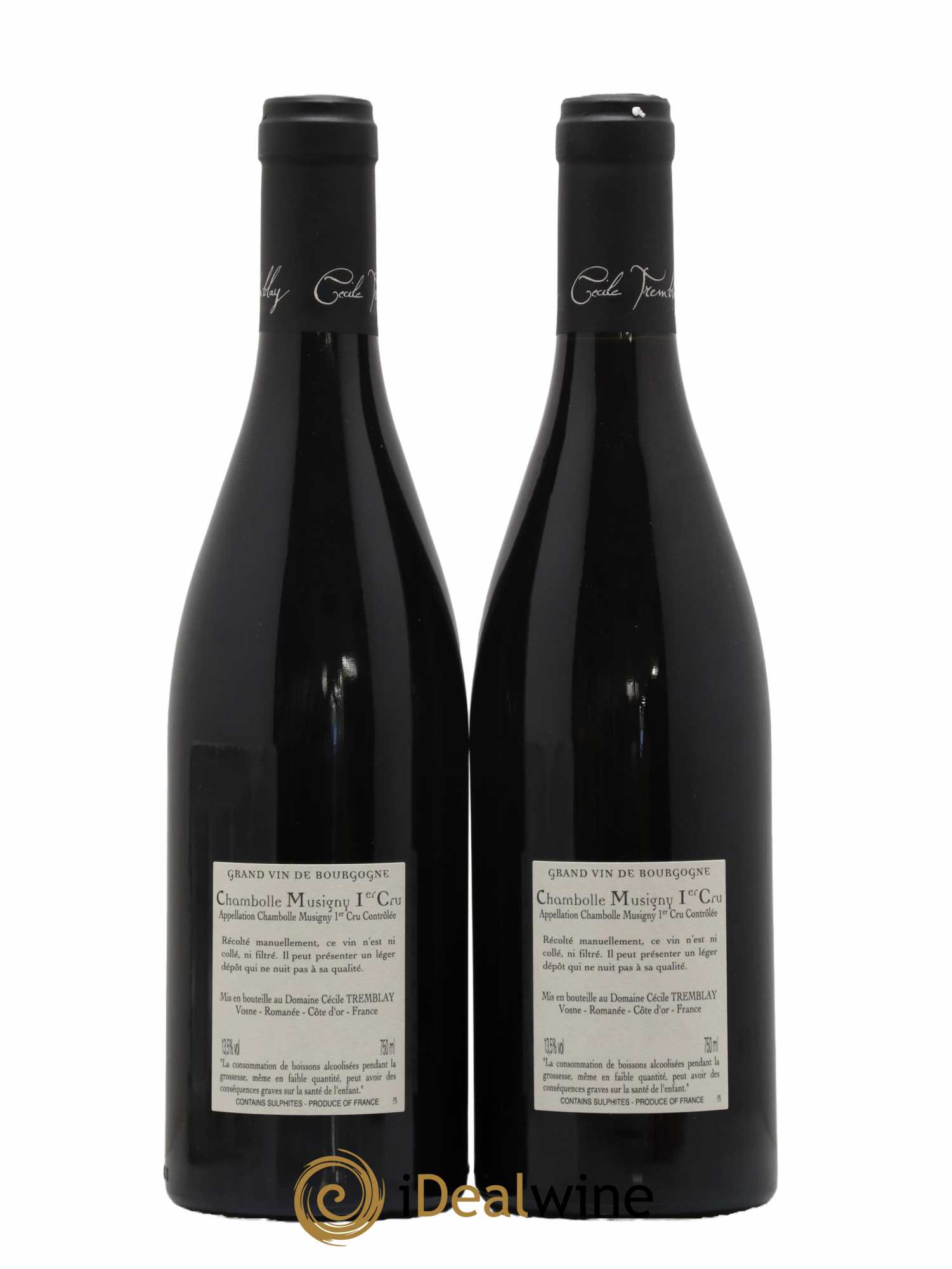 Chambolle-Musigny 1er Cru Les Feusselottes Cécile Tremblay 2019 - Lot of 2 bottles - 1