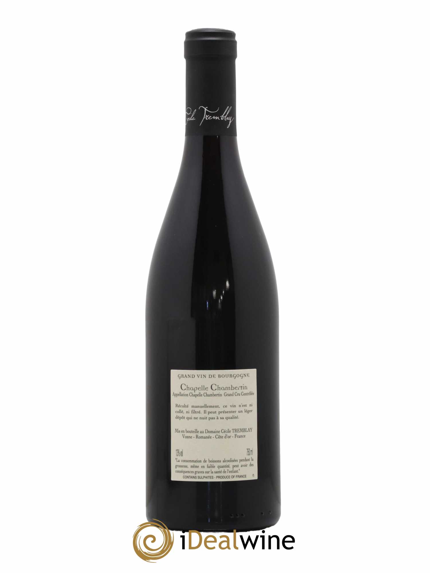 Chapelle-Chambertin Grand Cru Cécile Tremblay 2017 - Lot de 1 bouteille - 1