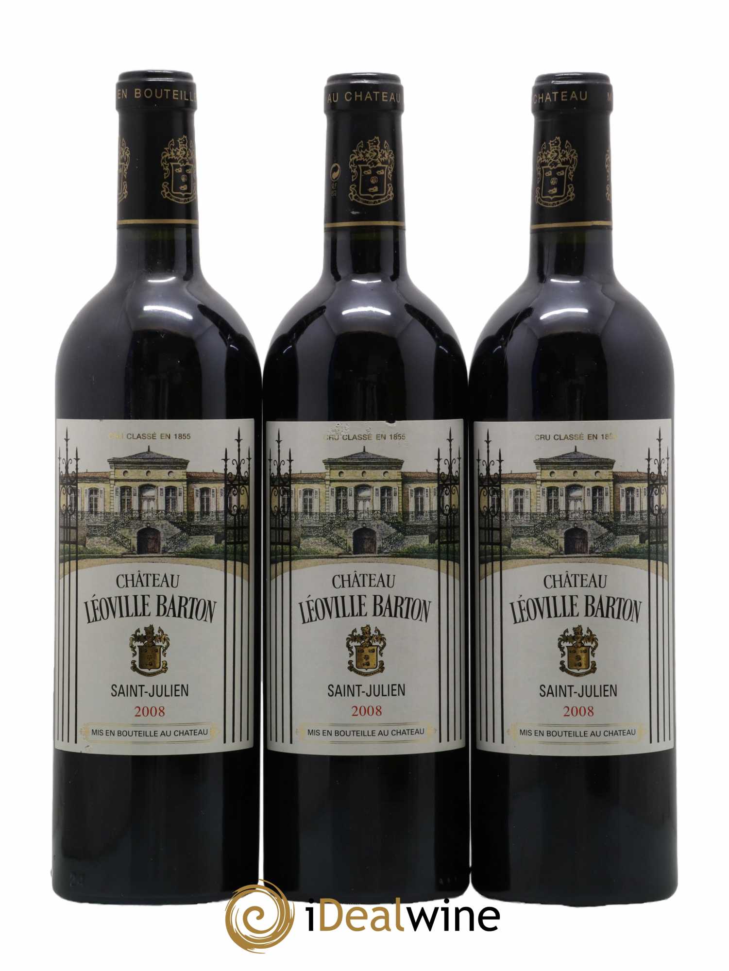 Château Léoville Barton 2ème Grand Cru Classé 2008 - Lot de 3 bouteilles - 0