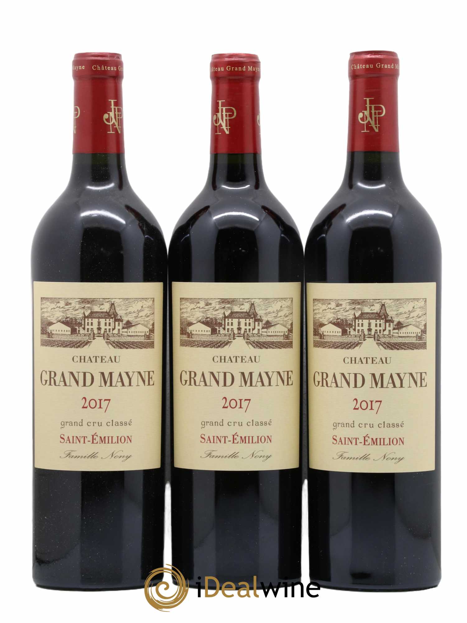 Château Grand Mayne Grand Cru Classé 2017 - Lot de 3 bouteilles - 0