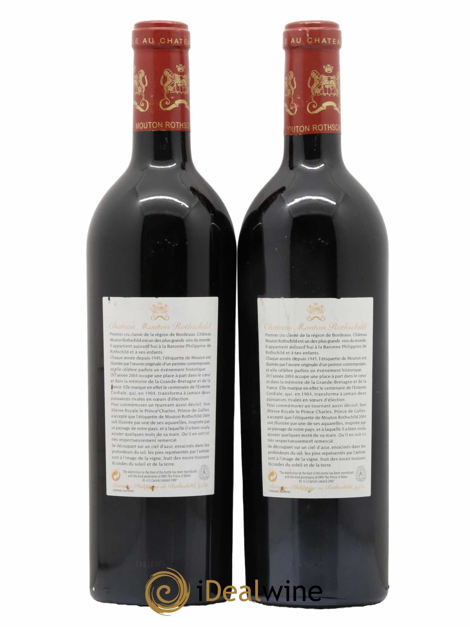 Château Mouton Rothschild 1er Grand Cru Classé 2004 - Lot de 2 bouteilles - 1