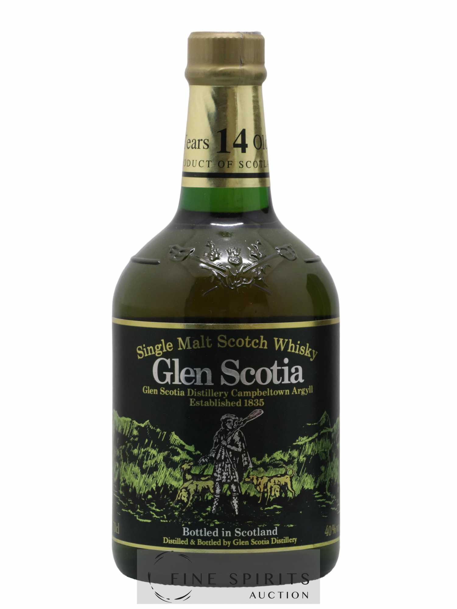 Glen Scotia 14 years Of. Dumpy Green Bottle The Hunter - Posten von 1 Flasche - 1