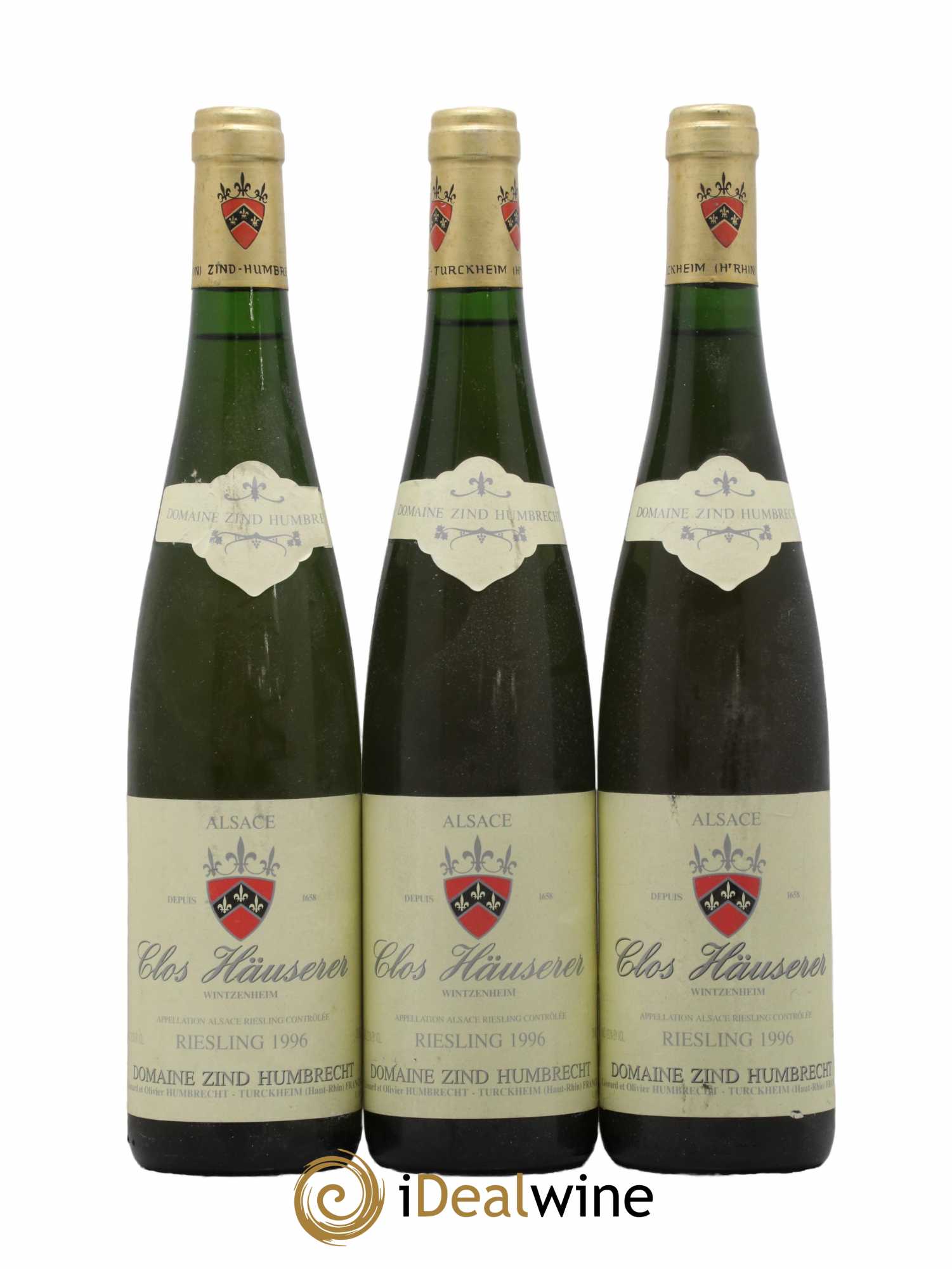 Alsace Riesling Clos Hauserer Zind-Humbrecht (Domaine) 1996 - Lot de 3 bouteilles - 0