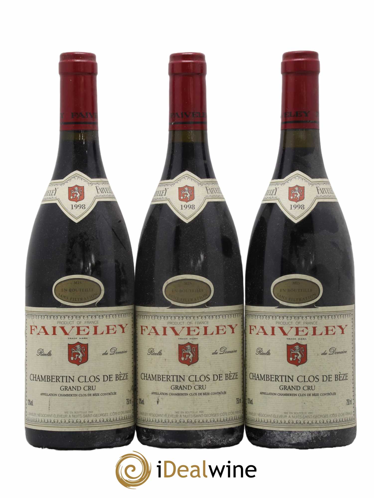 Chambertin Clos de Bèze Grand Cru Faiveley 1998 - Lot de 3 bouteilles - 0