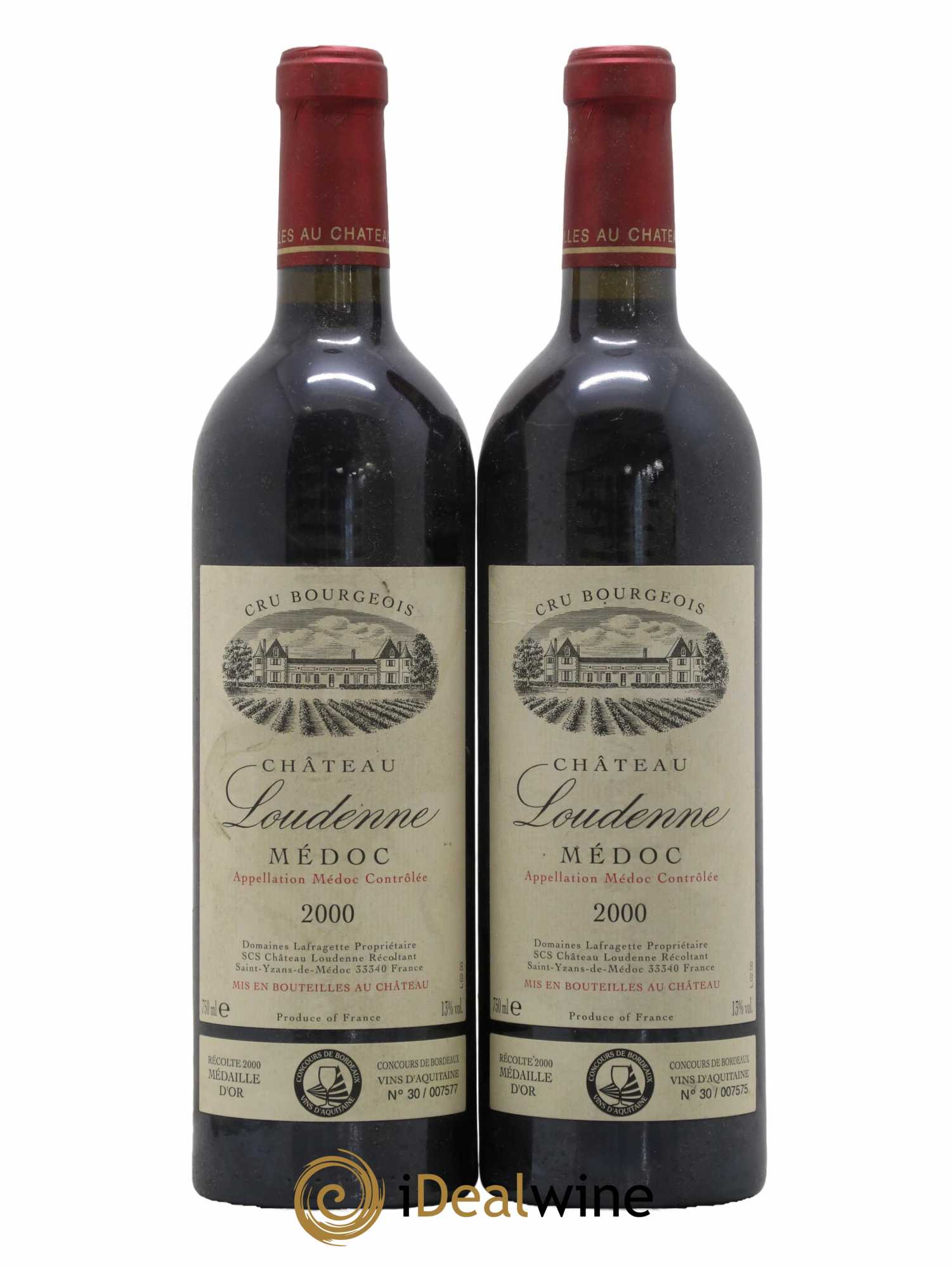 Château Loudenne Cru Bourgeois 2000 - Lot de 2 bouteilles - 0