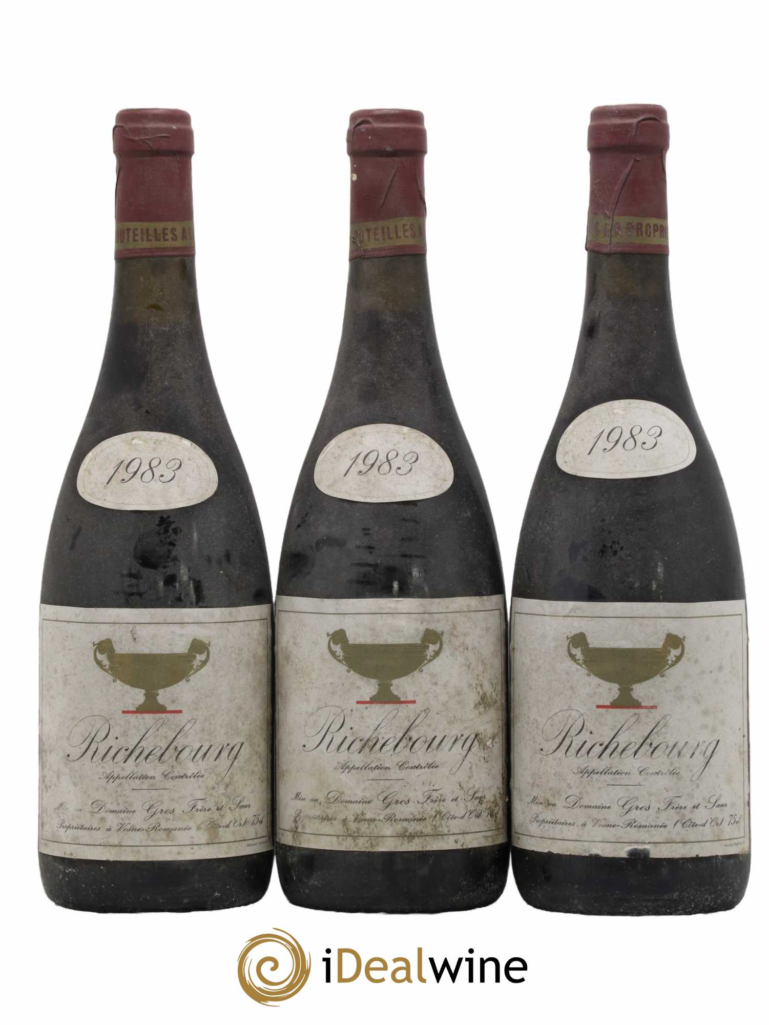 Richebourg Grand Cru Gros Frère & Soeur 1983 - Lot de 3 bouteilles - 0