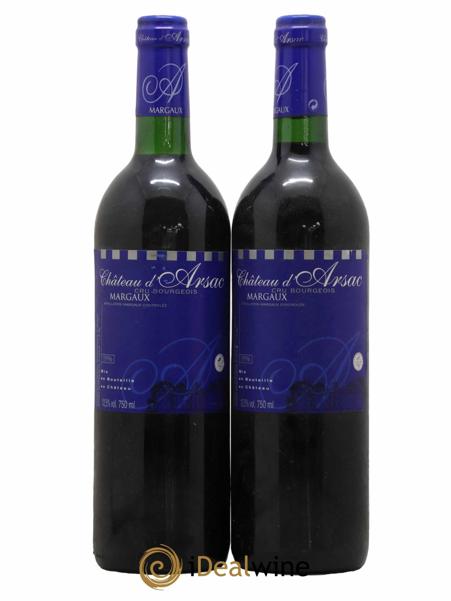 Château d' Arsac Cru Bourgeois 1996 - Lot de 2 bouteilles - 0