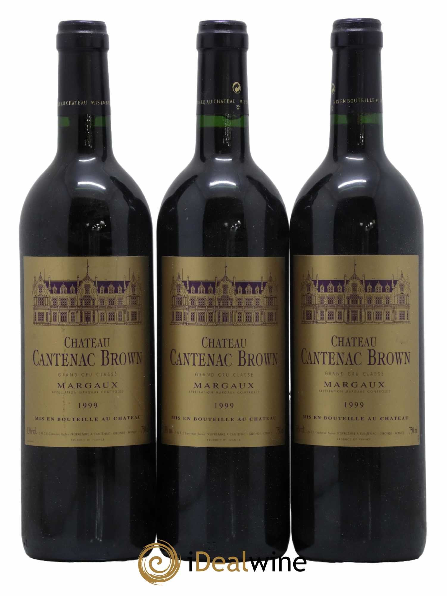 Château Cantenac Brown 3ème Grand Cru Classé 1999 - Lot de 3 bouteilles - 0