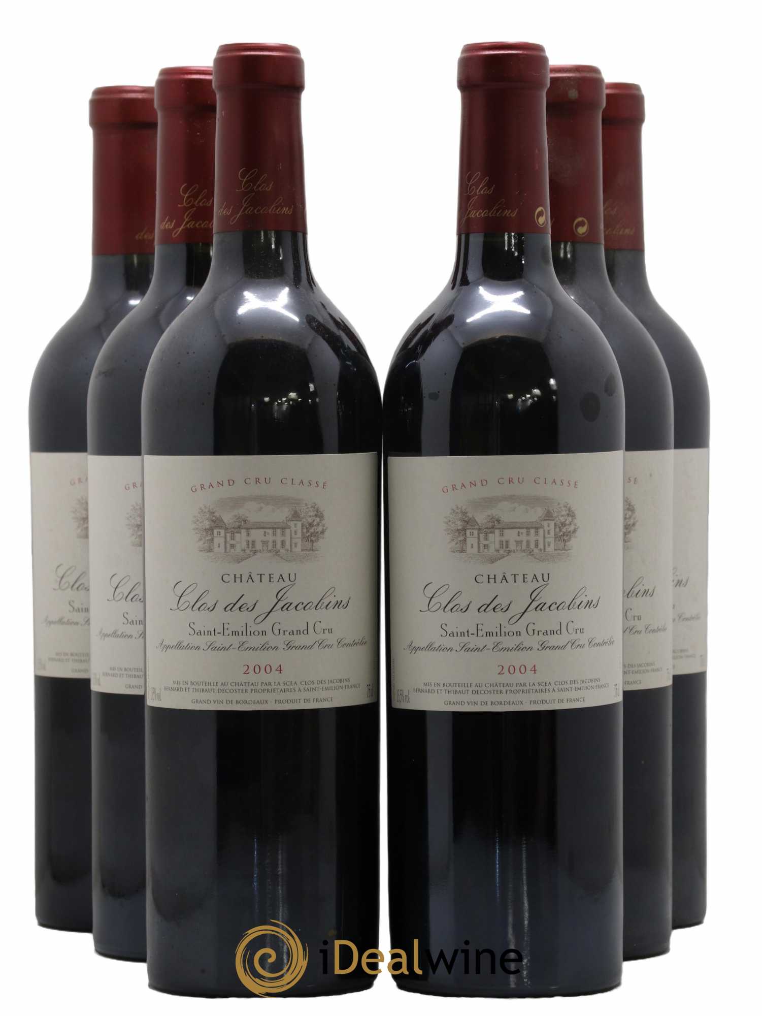 Château Clos des Jacobins Grand Cru Classé 2004 - Lot de 6 bouteilles - 0