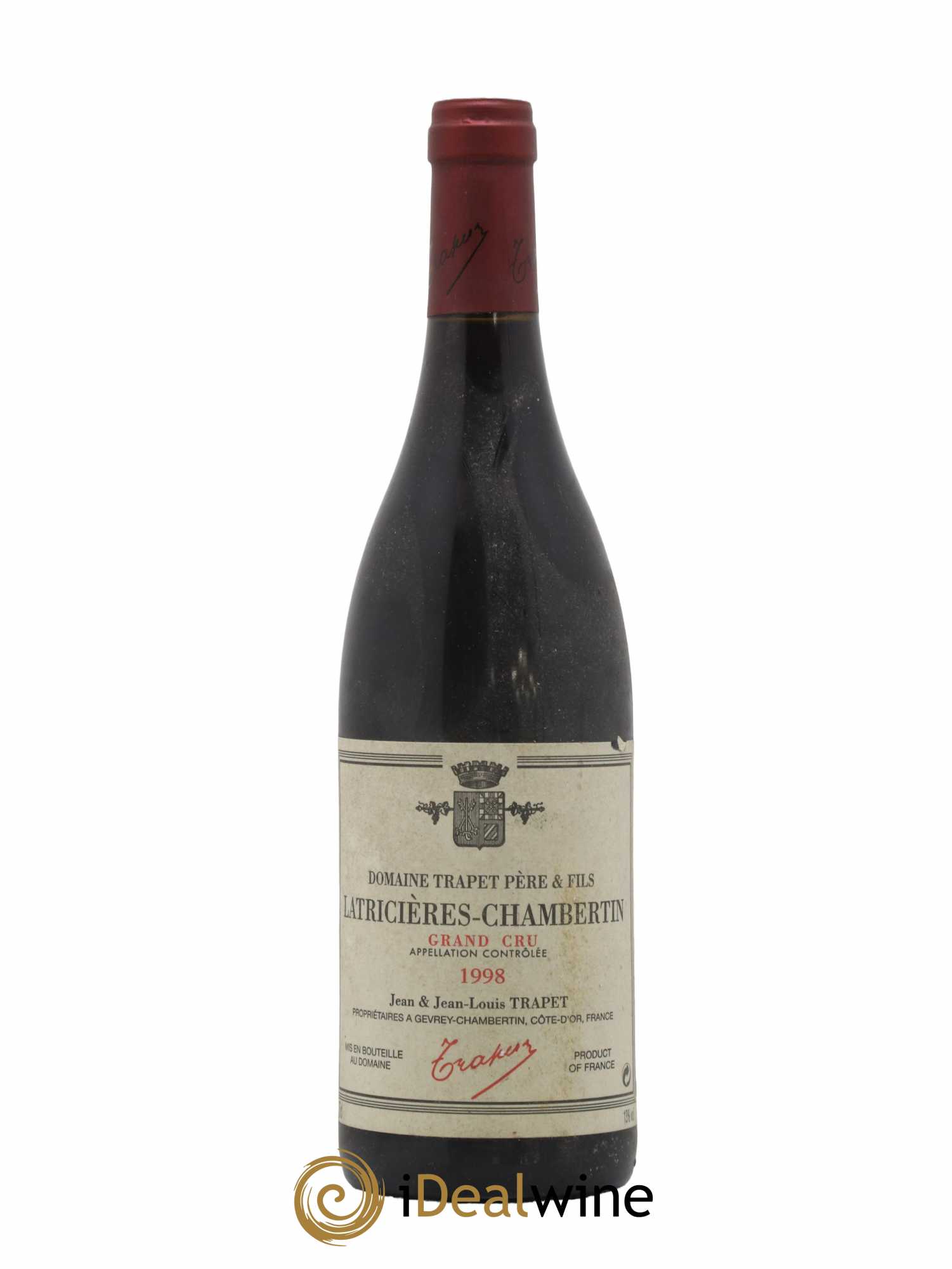 Latricières-Chambertin Grand Cru Domaine Trapet 1998 - Lot de 1 bouteille - 0