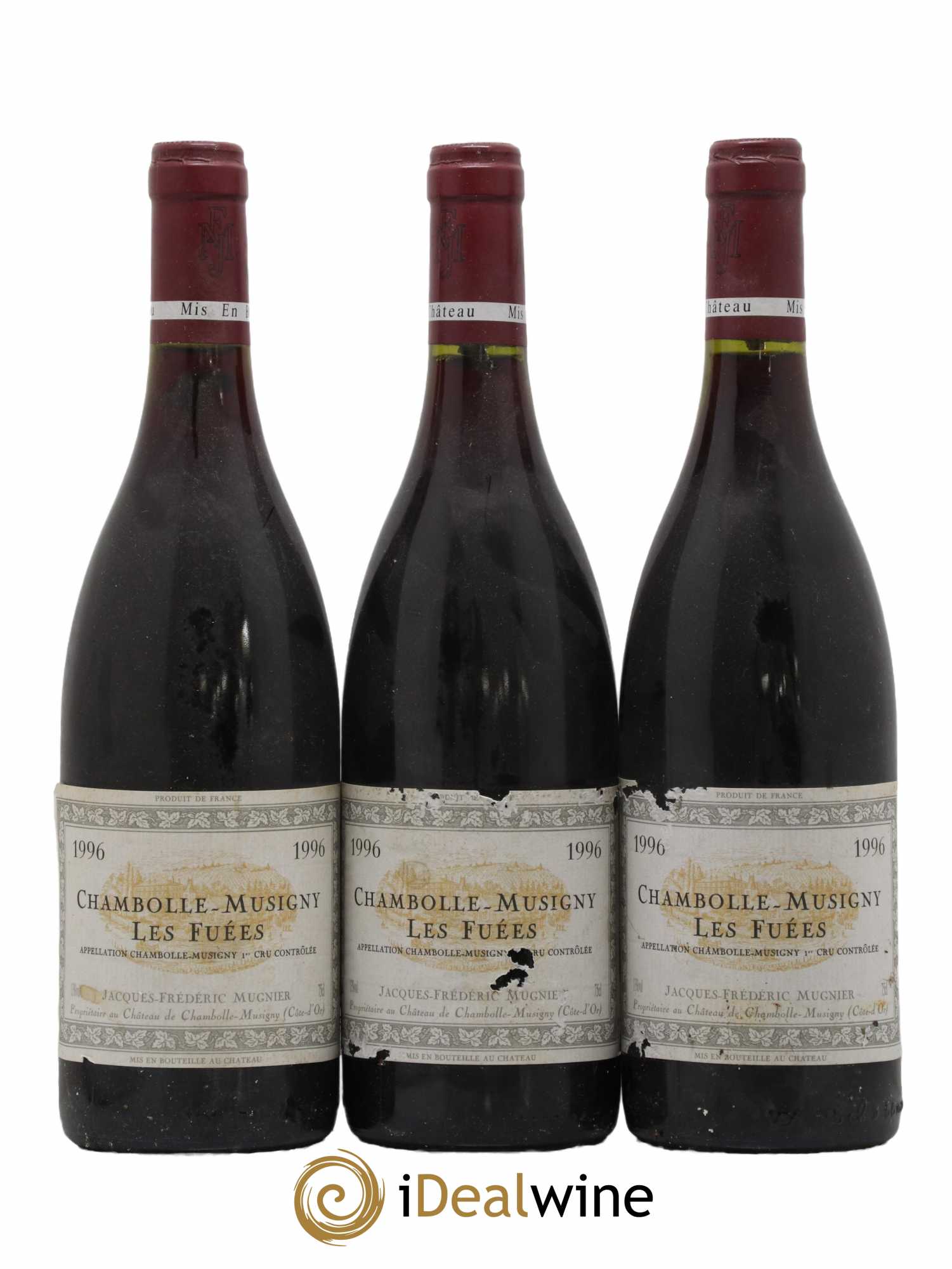 Chambolle-Musigny 1er Cru Les Fuées Jacques-Frédéric Mugnier 1996 - Lot de 3 bouteilles - 0