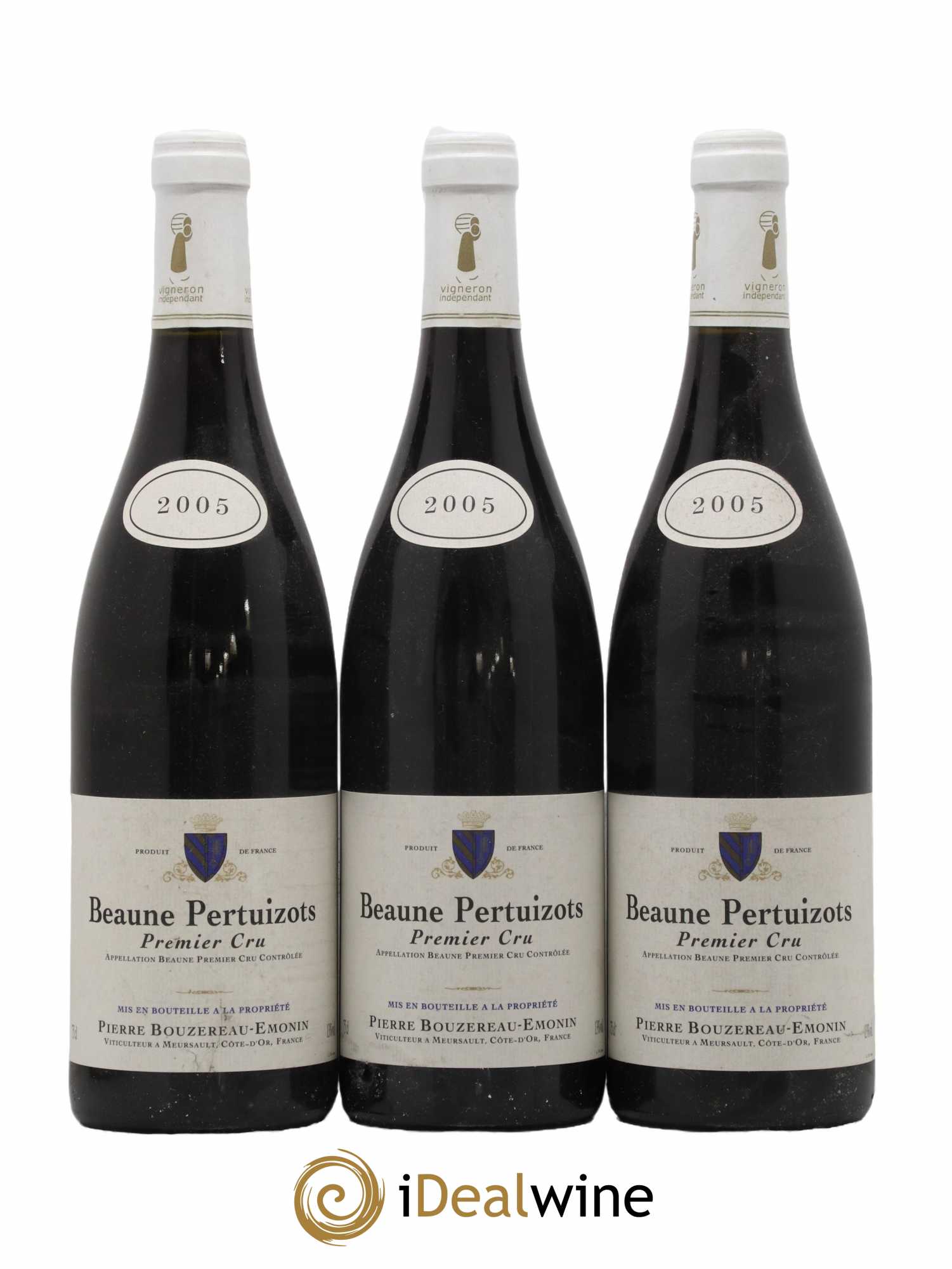 Beaune 1er Cru Pertuizots Bouzereau Emonin 2005 - Lot de 3 bouteilles - 0