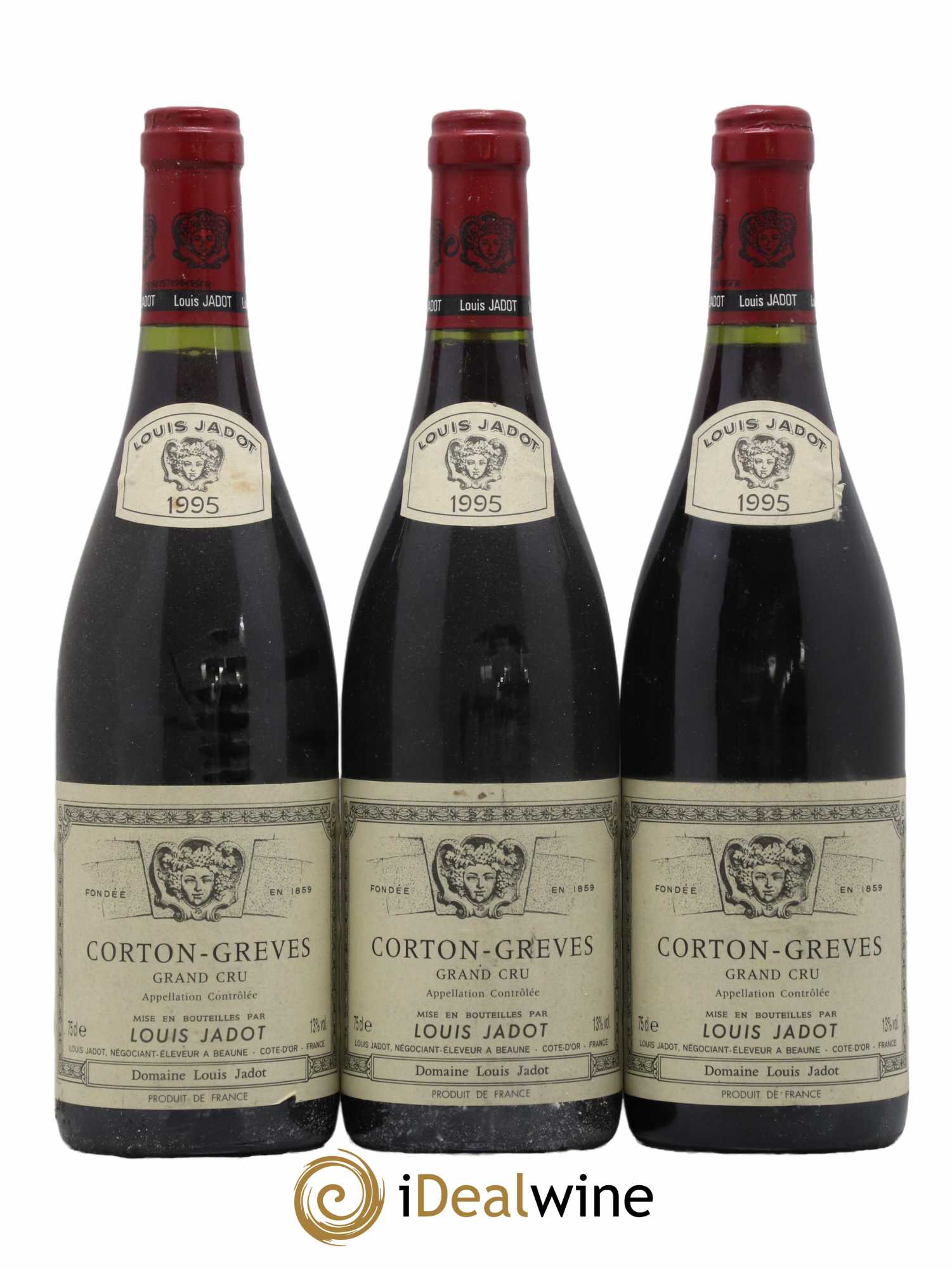 Corton Grand Cru Grèves Louis Jadot (Domaine) 1995 - Lot de 3 bouteilles - 0