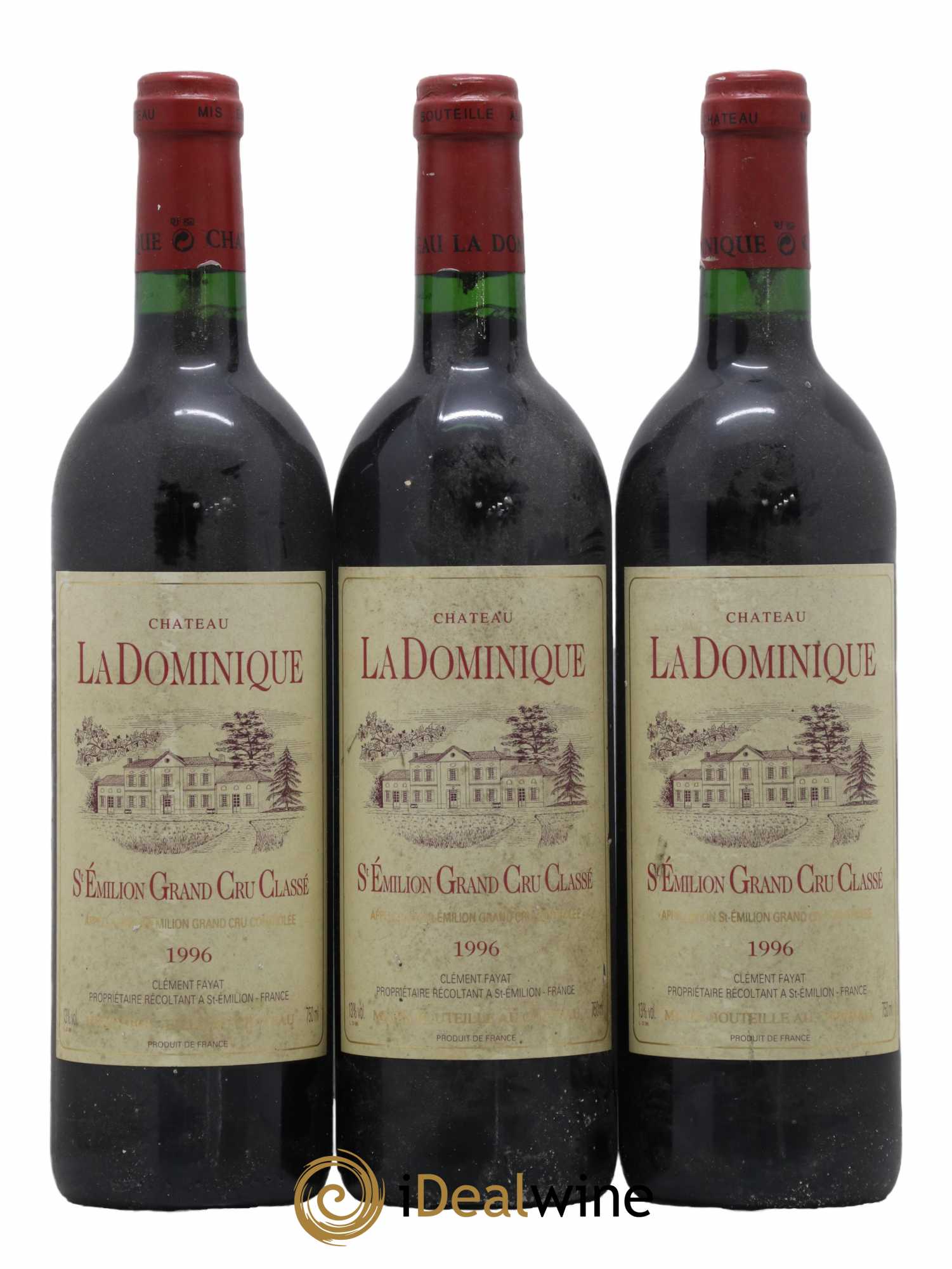 Château la Dominique Grand Cru Classé 1996 - Lot de 3 bouteilles - 0