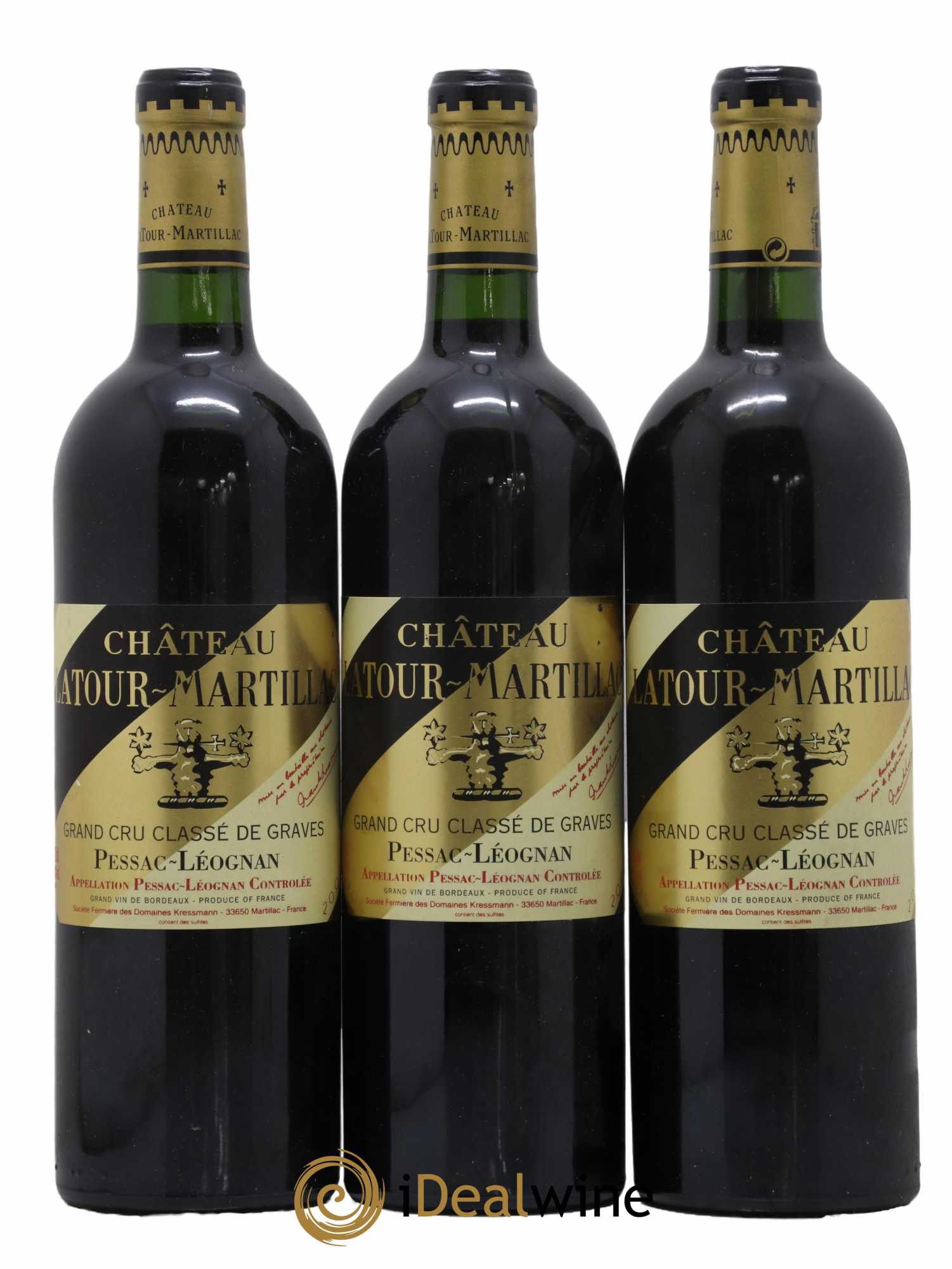 Château Latour-Martillac Cru Classé de Graves 2004 - Lot de 3 bouteilles - 0