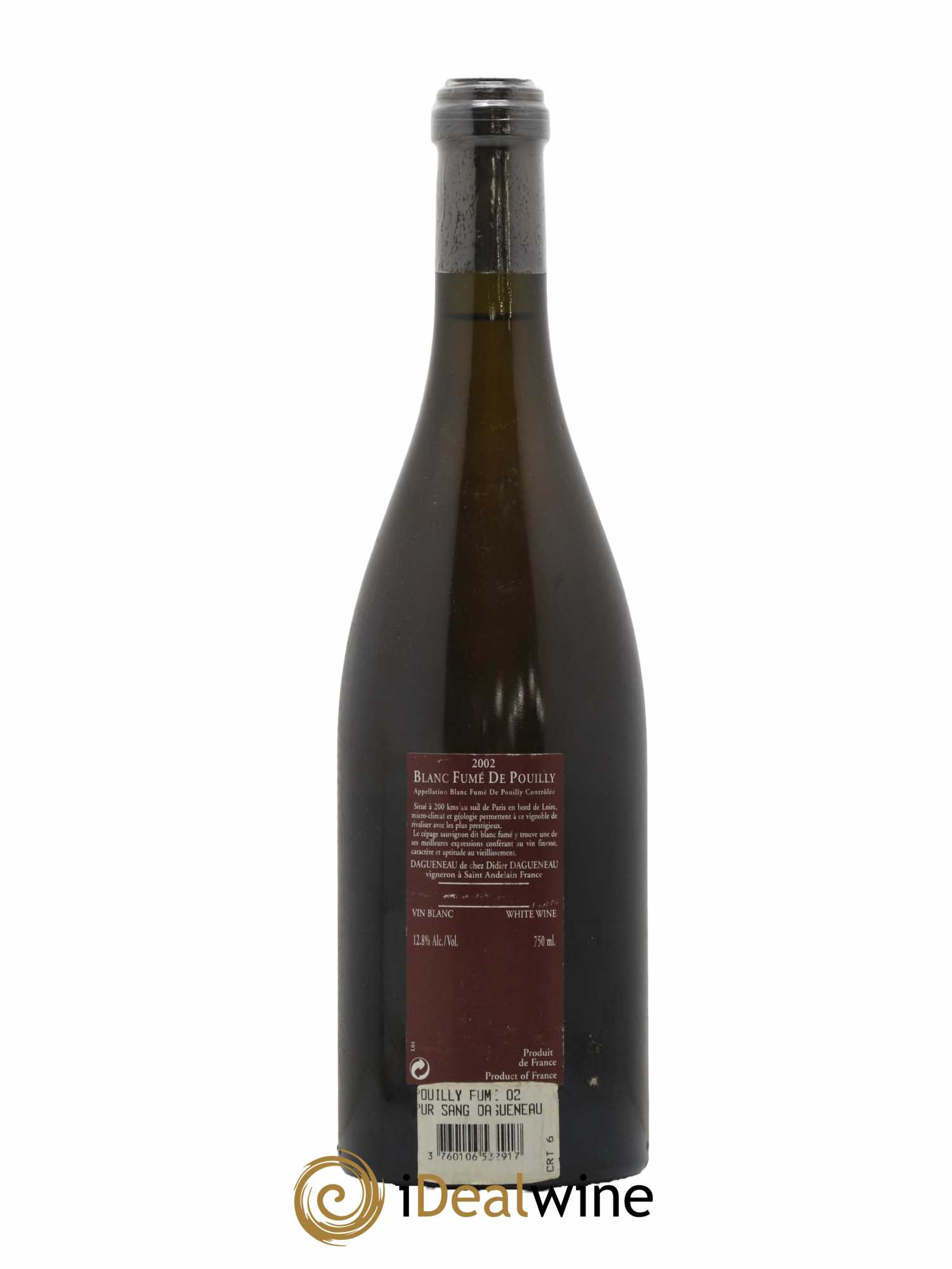 Vin de France (anciennement Pouilly-Fumé) Pur Sang Dagueneau (Domaine Didier - Louis-Benjamin) 2002 - Lot de 1 bouteille - 1