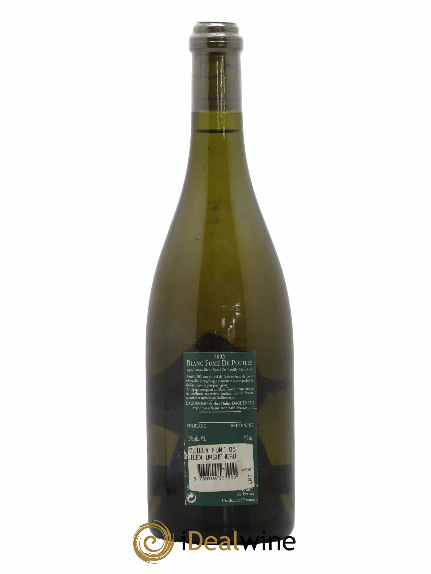 Vin de France (anciennement Pouilly-Fumé) Silex Dagueneau (Domaine Didier - Louis-Benjamin) 2003 - Lot de 1 bouteille - 1