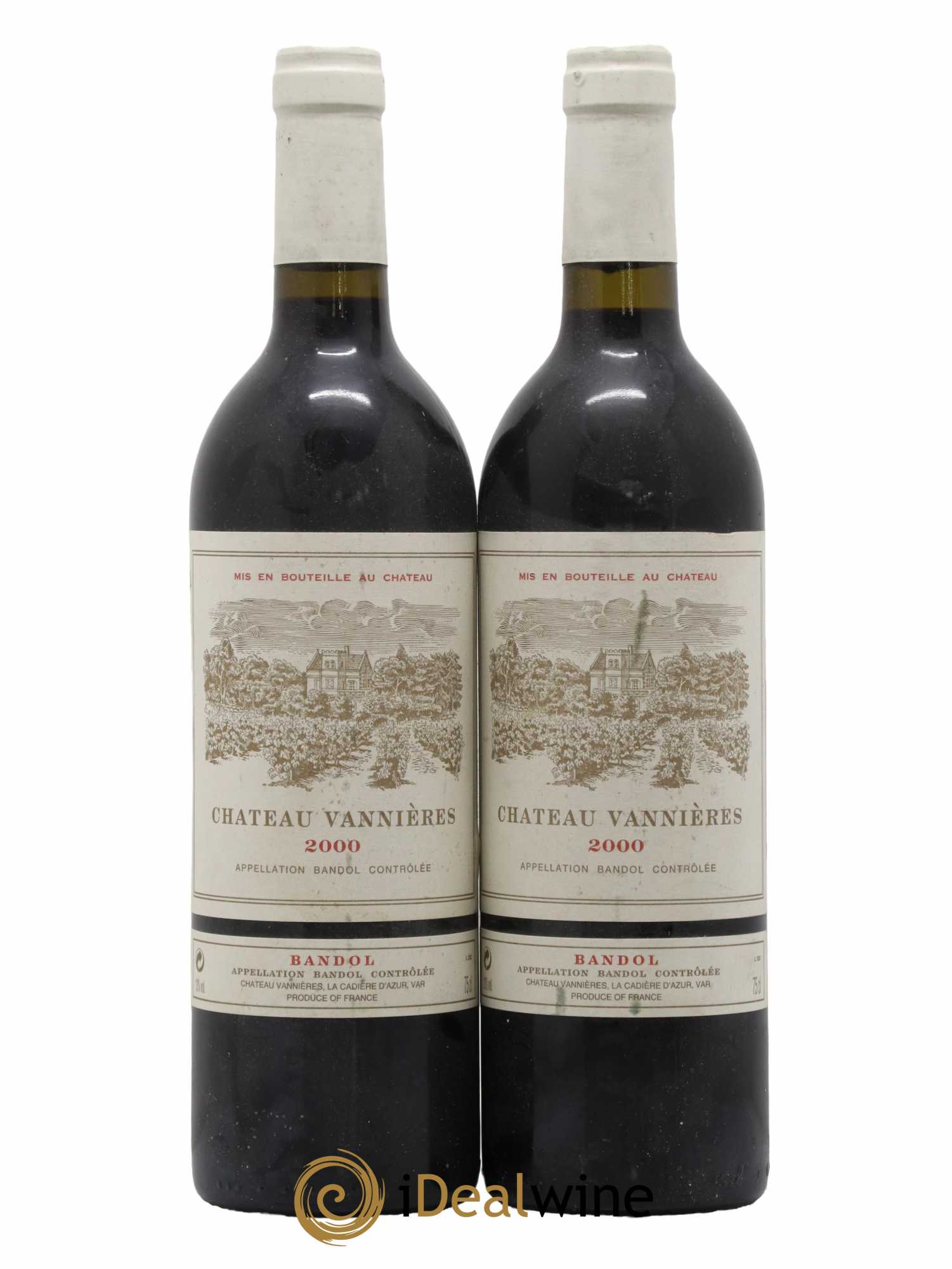 Bandol Château Vannières Éric et Charles-Éric Boisseaux 2000 - Lot de 2 bouteilles - 0