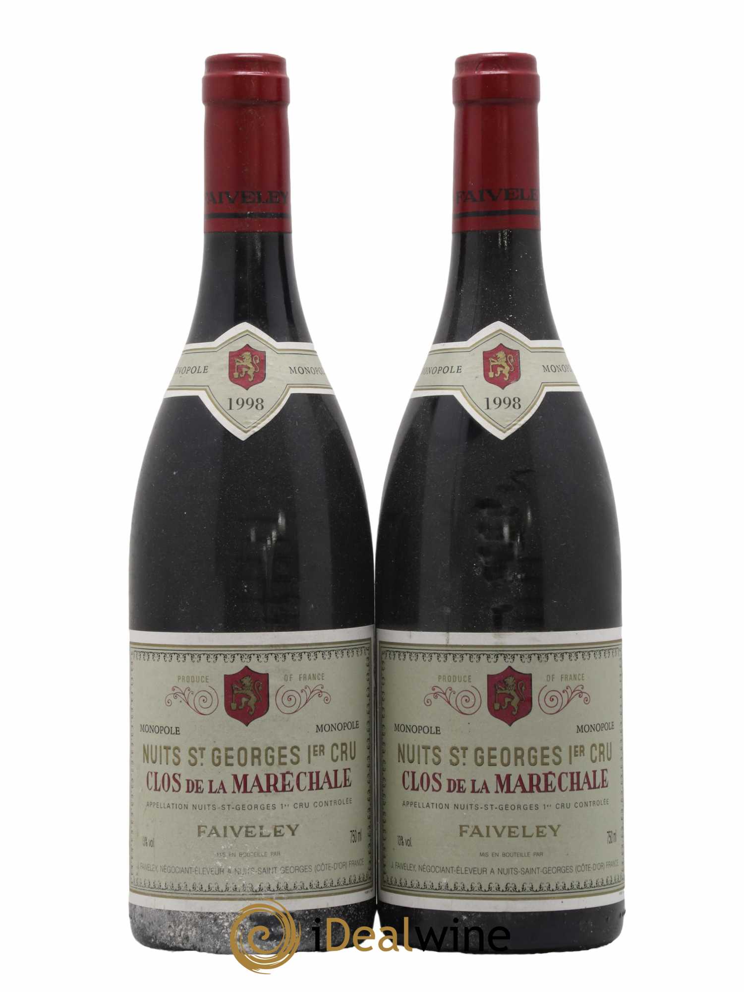 Nuits-Saint-Georges 1er Cru Clos de la Maréchale Faiveley 1998 - Lot de 2 bouteilles - 0