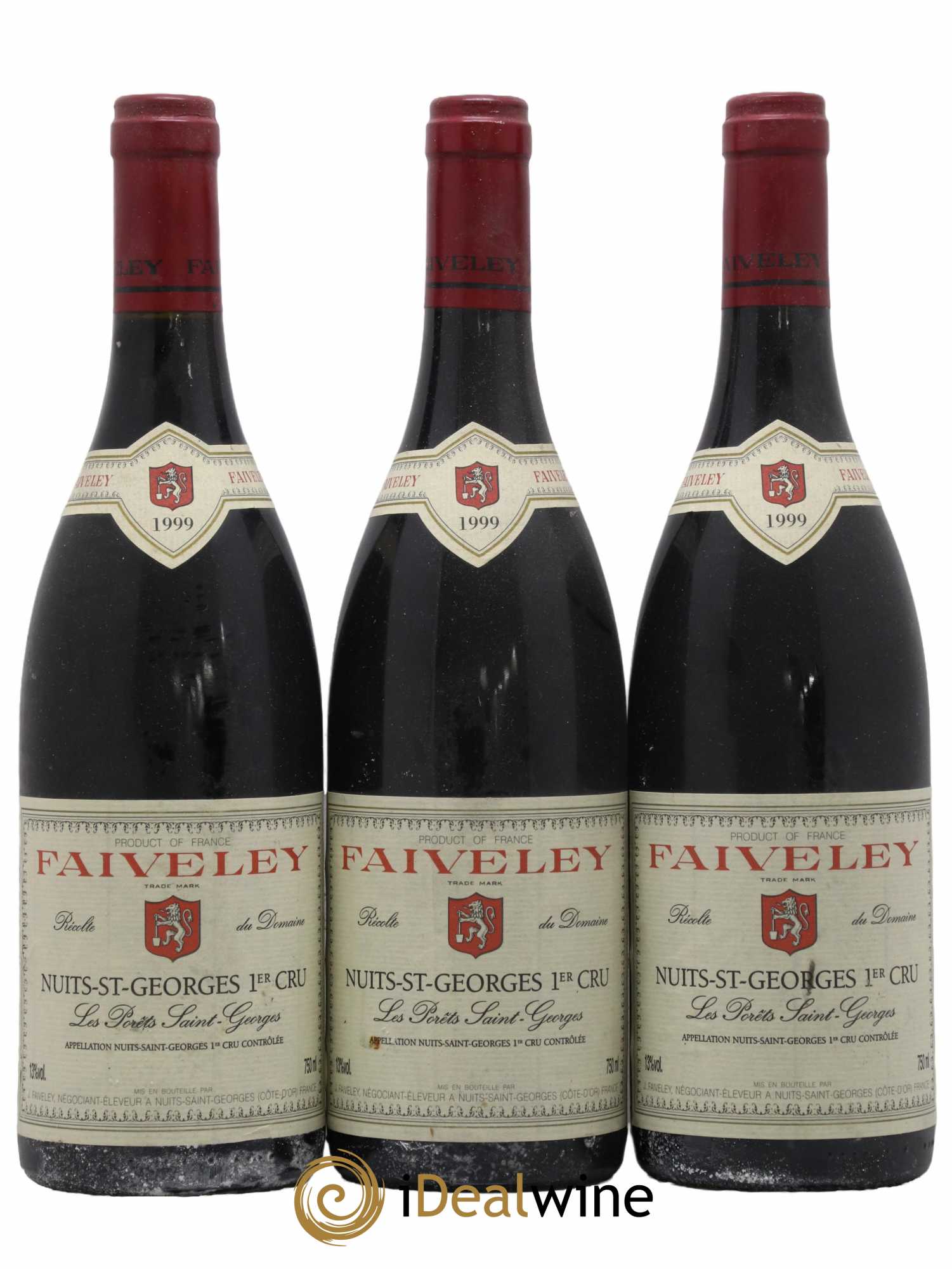 Nuits-Saint-Georges 1er Cru Les Porêts Saint-Georges Faiveley 1999 - Lot de 3 bouteilles - 0