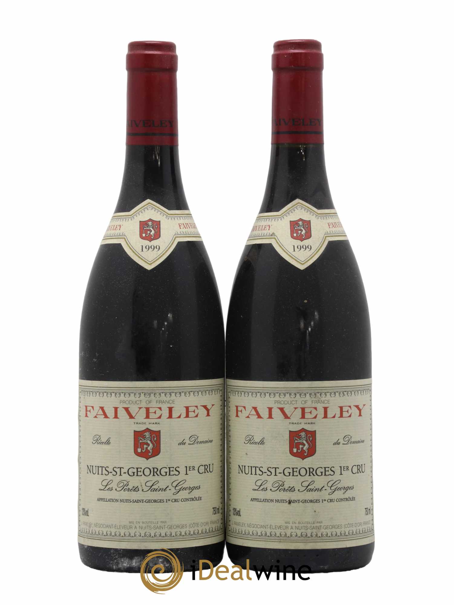 Nuits-Saint-Georges 1er Cru Les Porêts Saint-Georges Faiveley 1999 - Lot of 2 bottles - 0