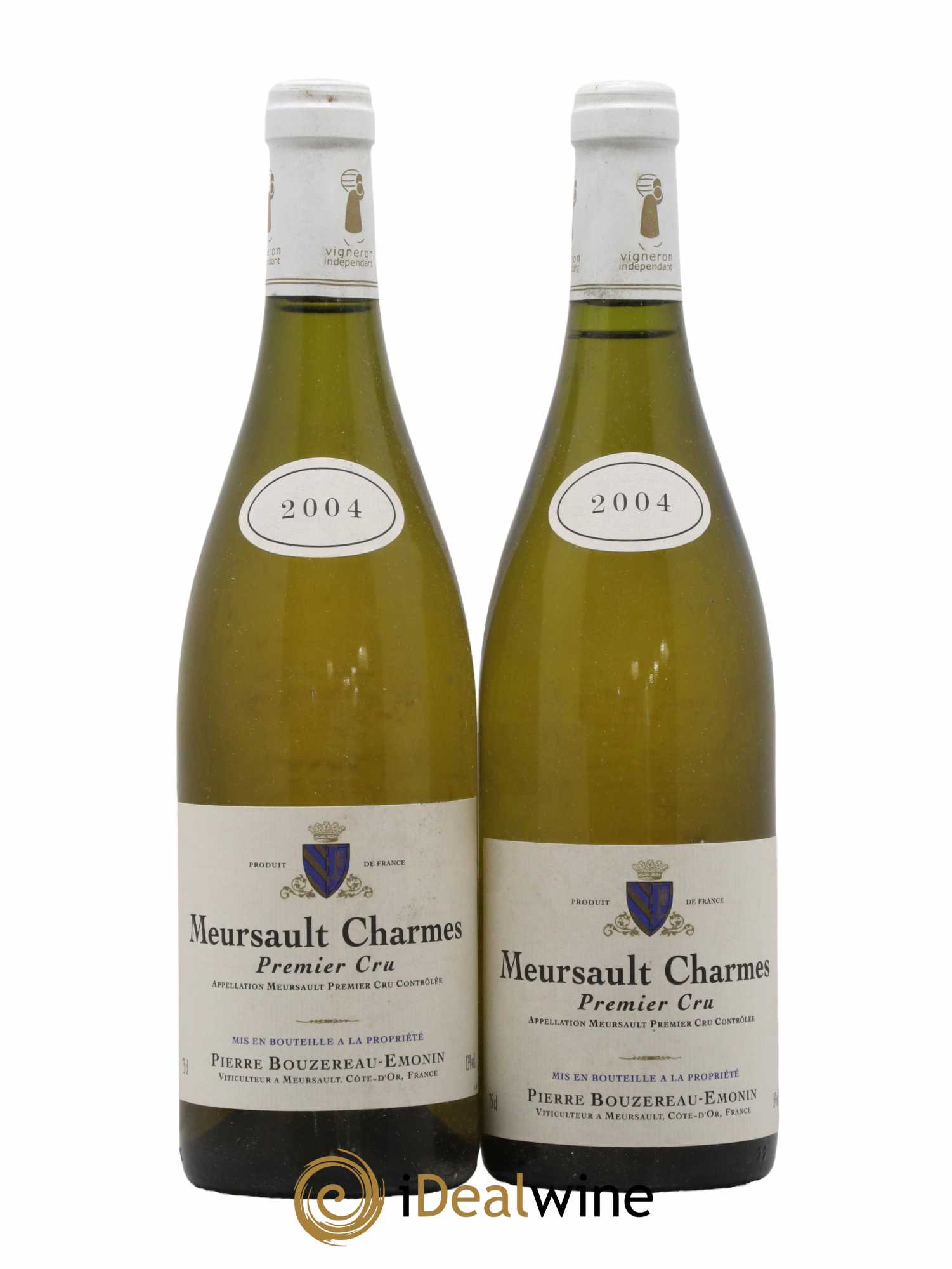 Meursault 1er Cru Charmes Bouzereau Emonin 2004 - Lot de 2 bouteilles - 0