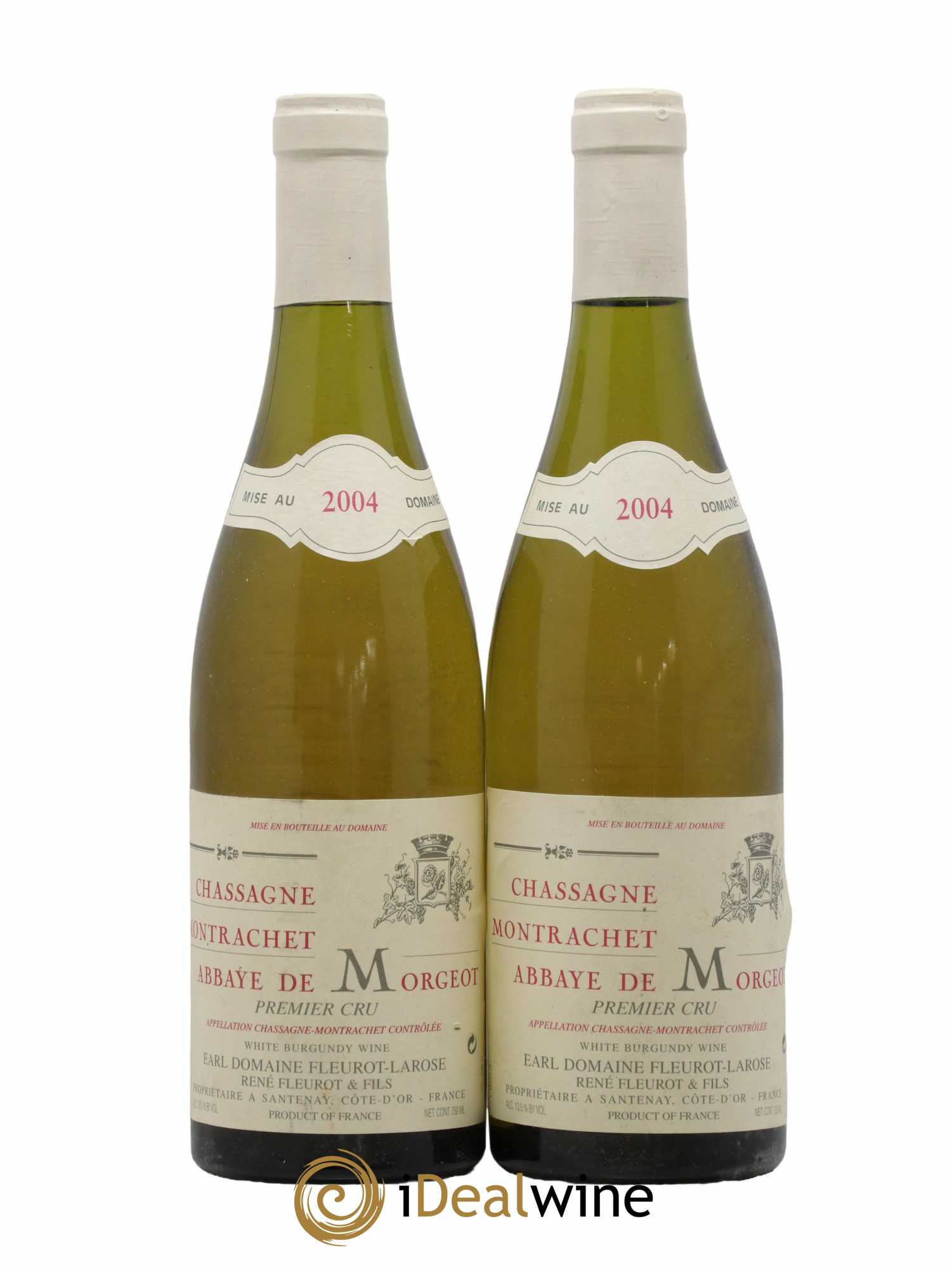 Chassagne-Montrachet 1er Cru Abbaye De Morgeot Fleurot Larose 2004 - Lot de 2 bouteilles - 0