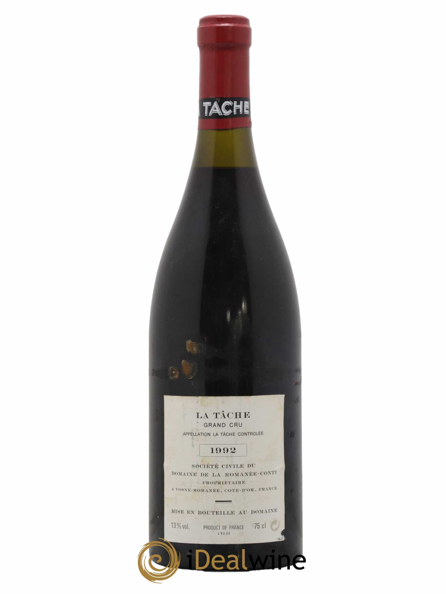 La Tâche Grand Cru Domaine de la Romanée-Conti 1992 - Lot de 1 bouteille - 1