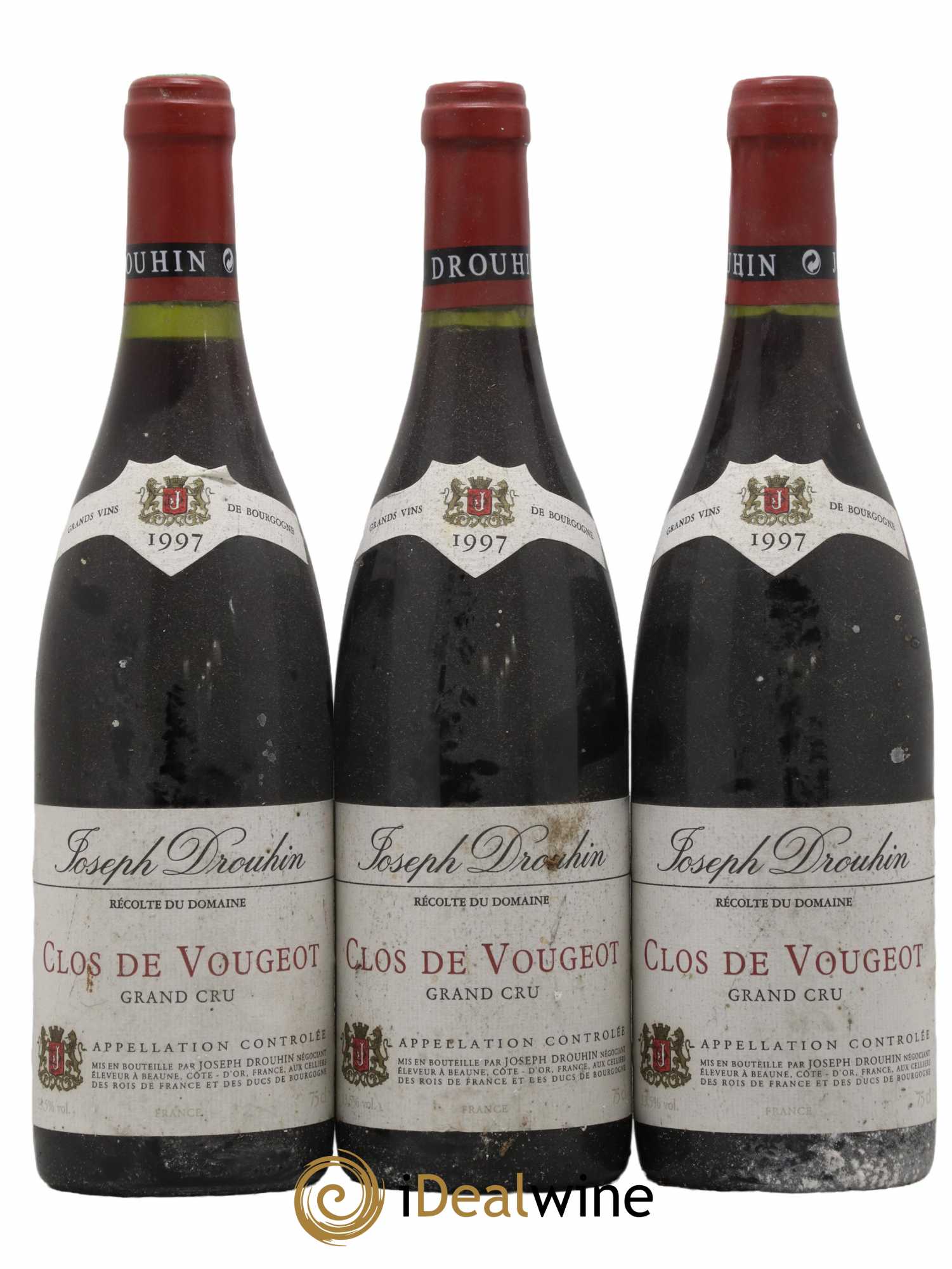 Clos de Vougeot Grand Cru Joseph Drouhin 1997 - Lot de 3 bouteilles - 0