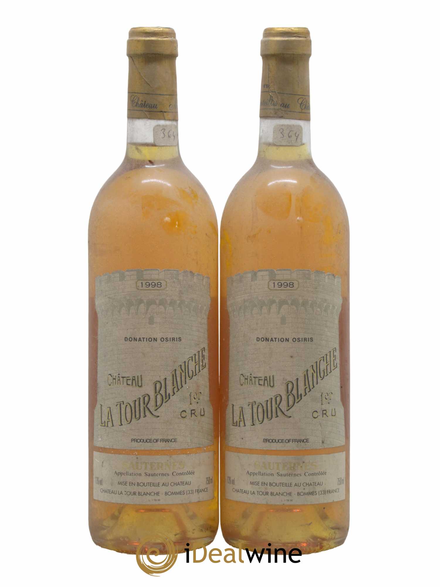 Château la Tour Blanche 1er Grand Cru Classé 1998 - Lotto di 2 bottiglie - 0