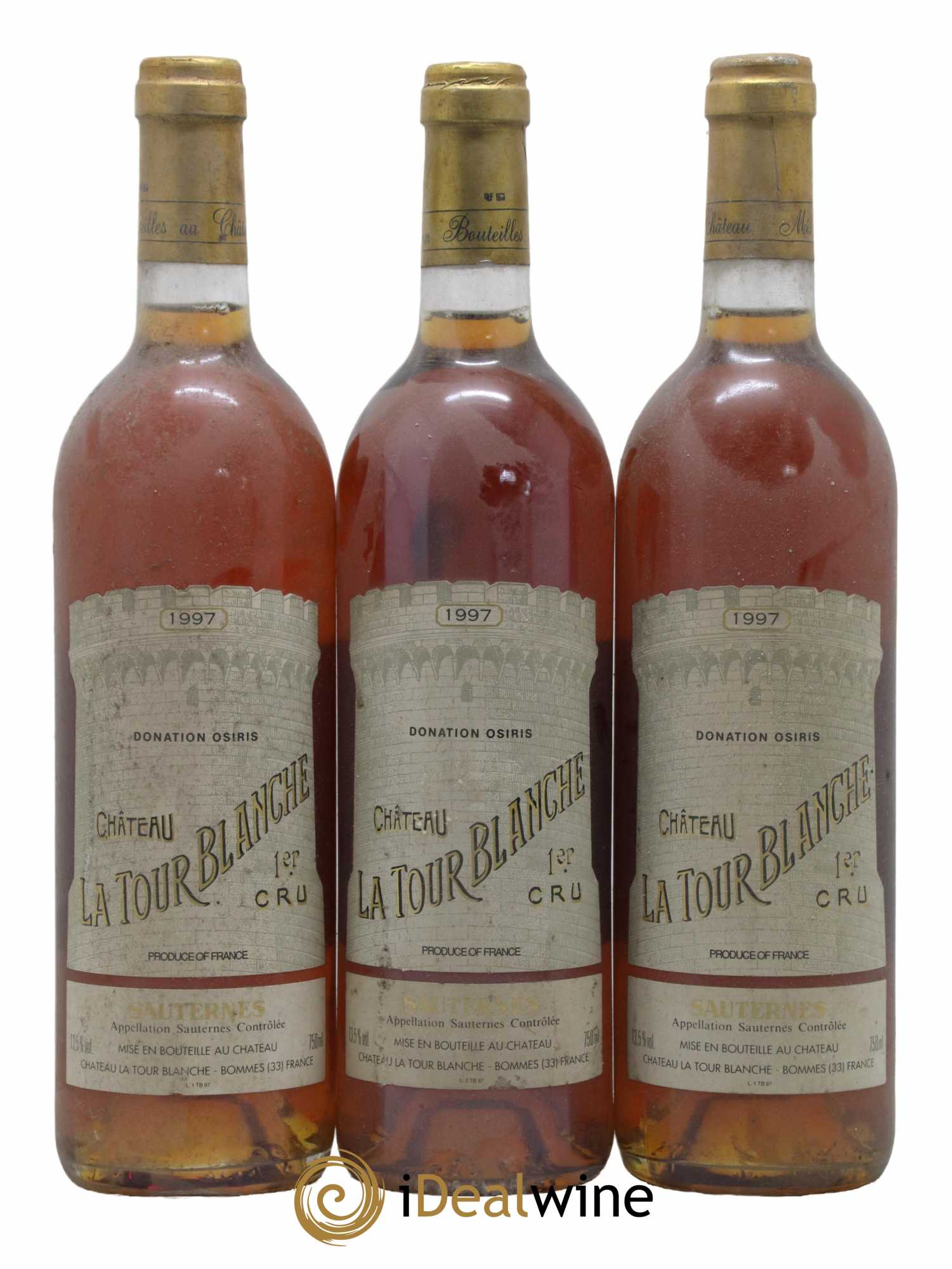 Château la Tour Blanche 1er Grand Cru Classé 1997 - Lotto di 3 bottiglie - 0