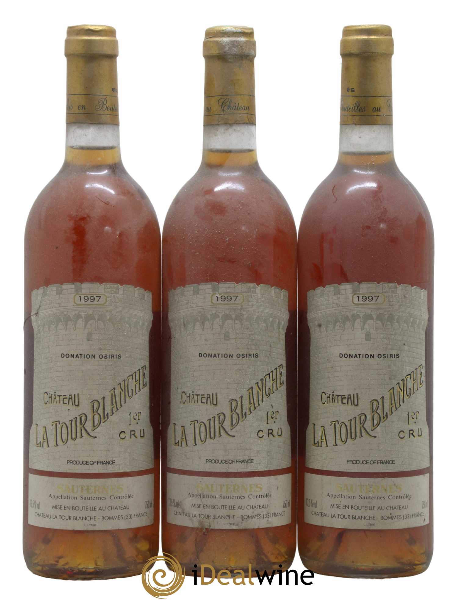 Château la Tour Blanche 1er Grand Cru Classé 1997 - Lotto di 3 bottiglie - 0