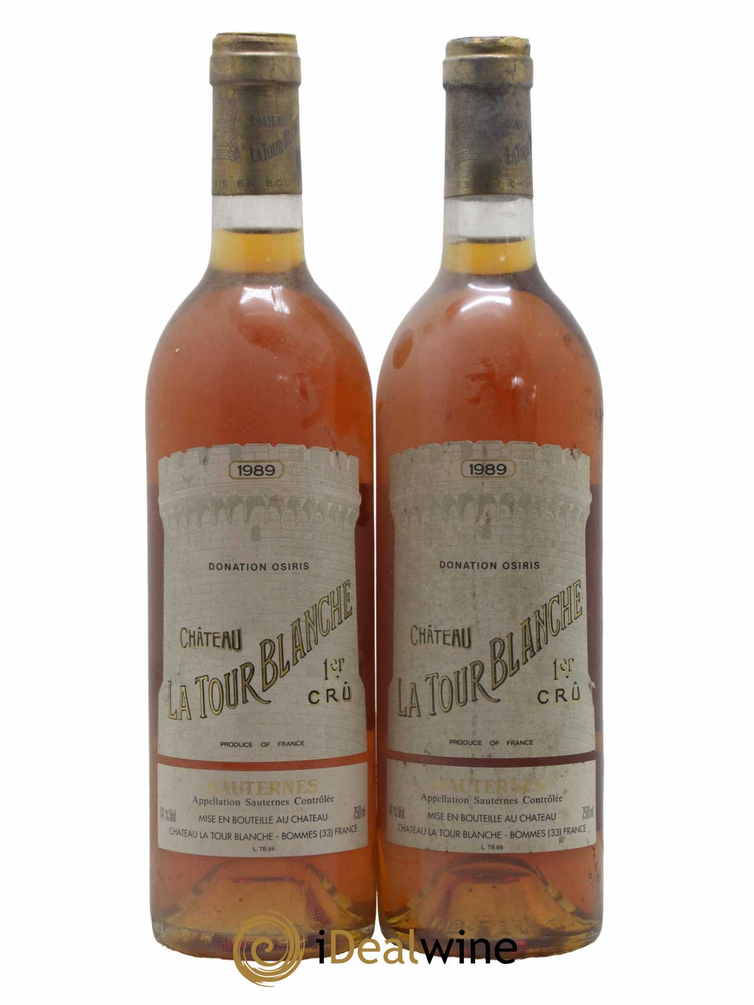 Château la Tour Blanche 1er Grand Cru Classé 1989 - Lotto di 2 bottiglie - 0