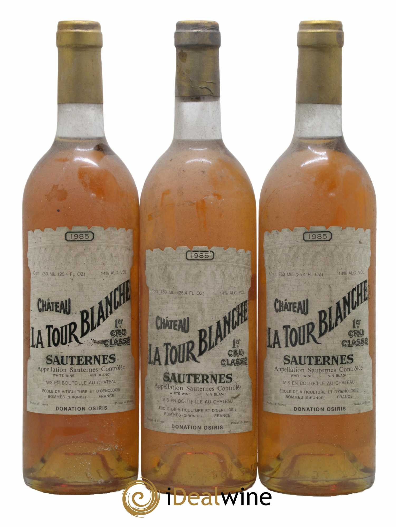 Château la Tour Blanche 1er Grand Cru Classé 1985 - Lotto di 3 bottiglie - 0
