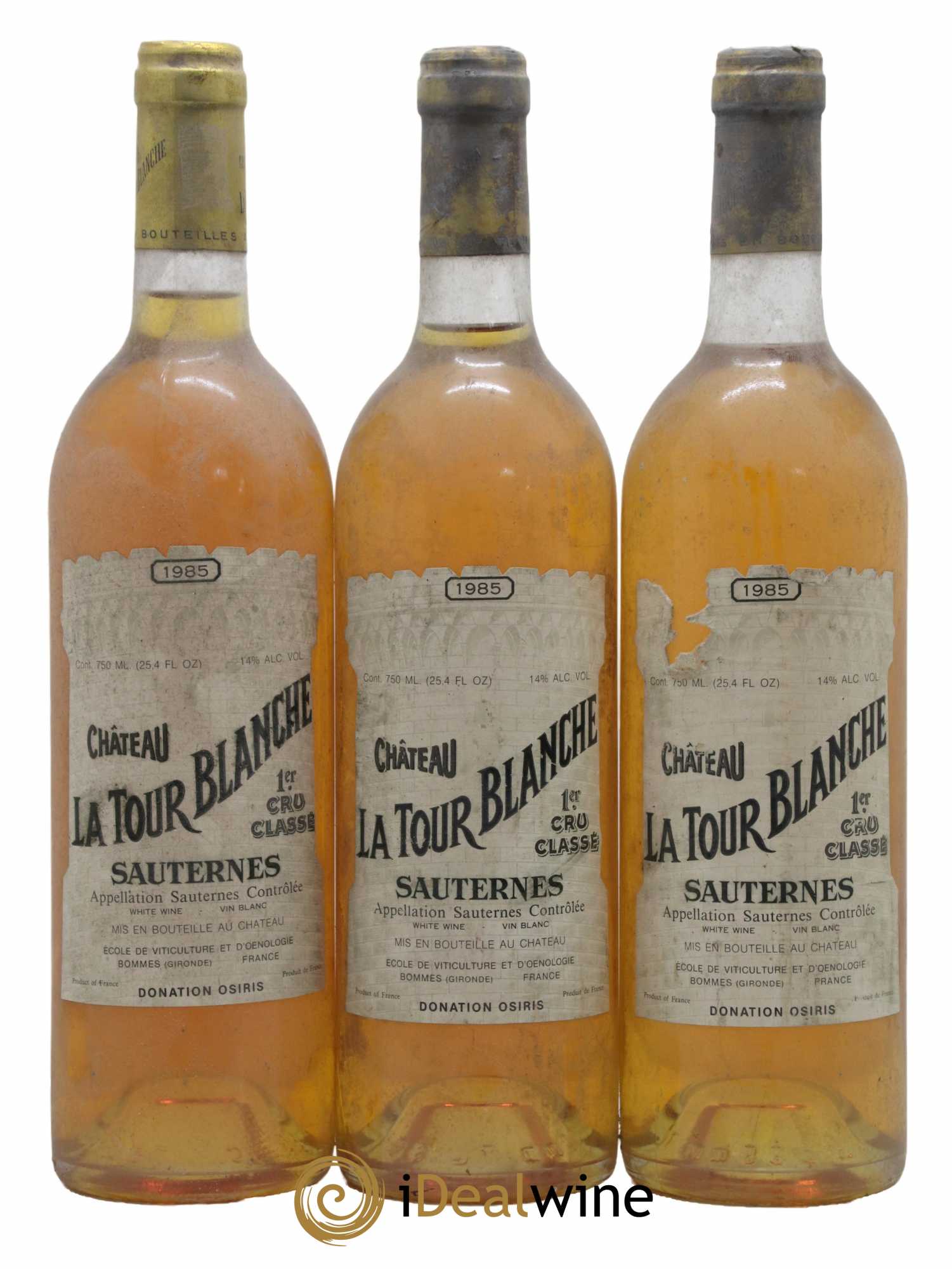 Château la Tour Blanche 1er Grand Cru Classé 1985 - Lotto di 3 bottiglie - 0