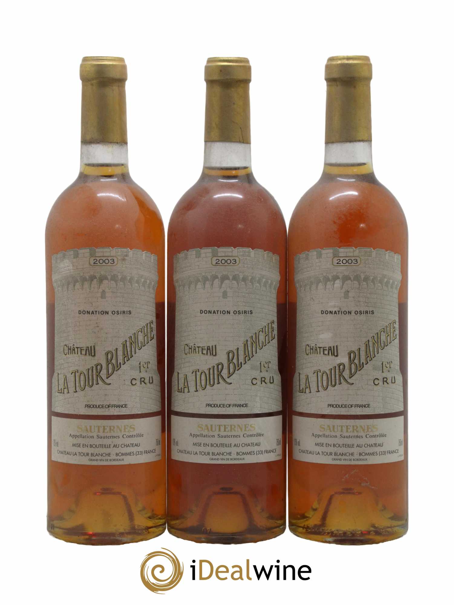 Château la Tour Blanche 1er Grand Cru Classé 2003 - Lotto di 3 bottiglie - 0