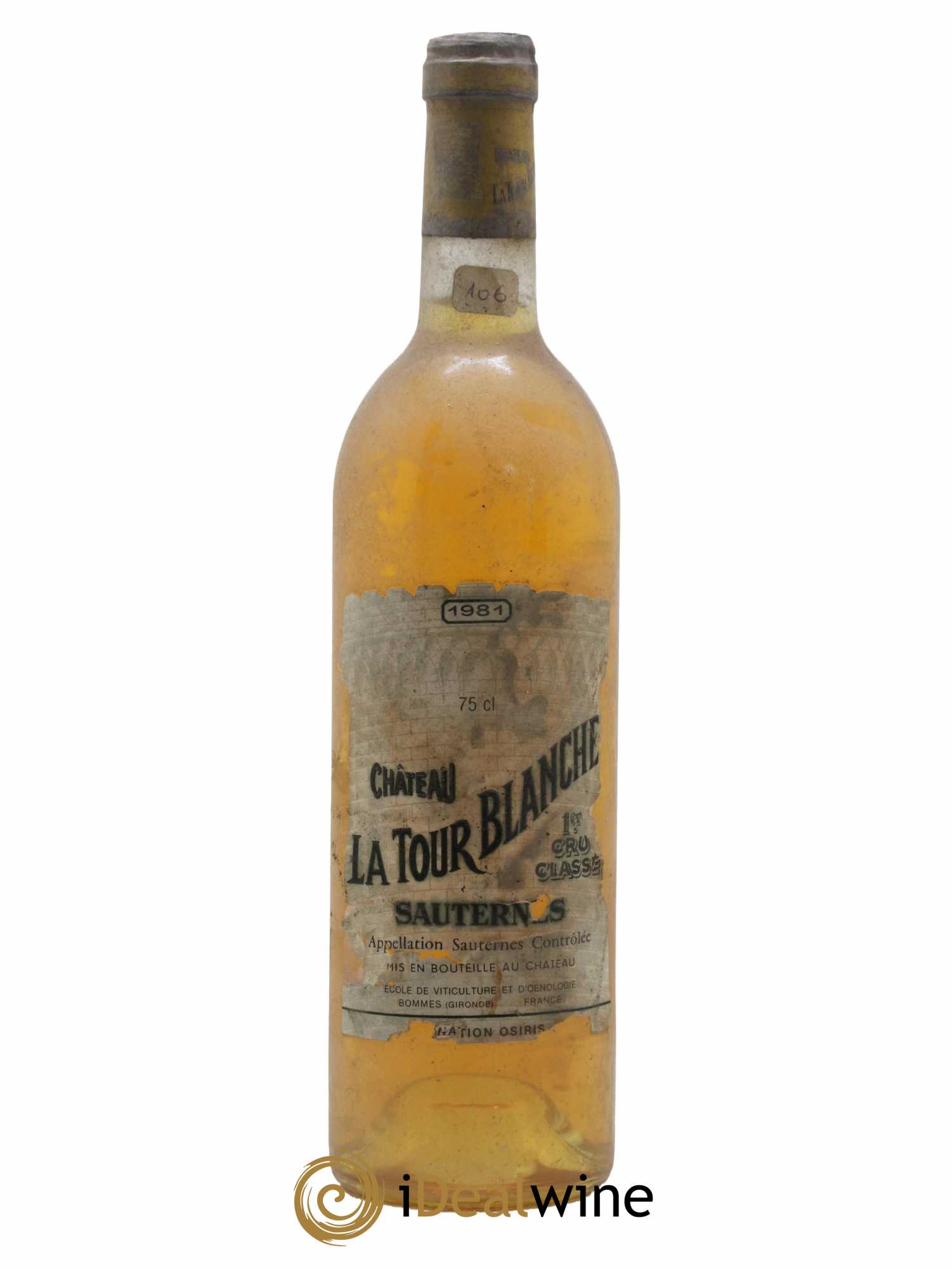 Château la Tour Blanche 1er Grand Cru Classé 1981 - Lotto di 1 bottiglia - 0
