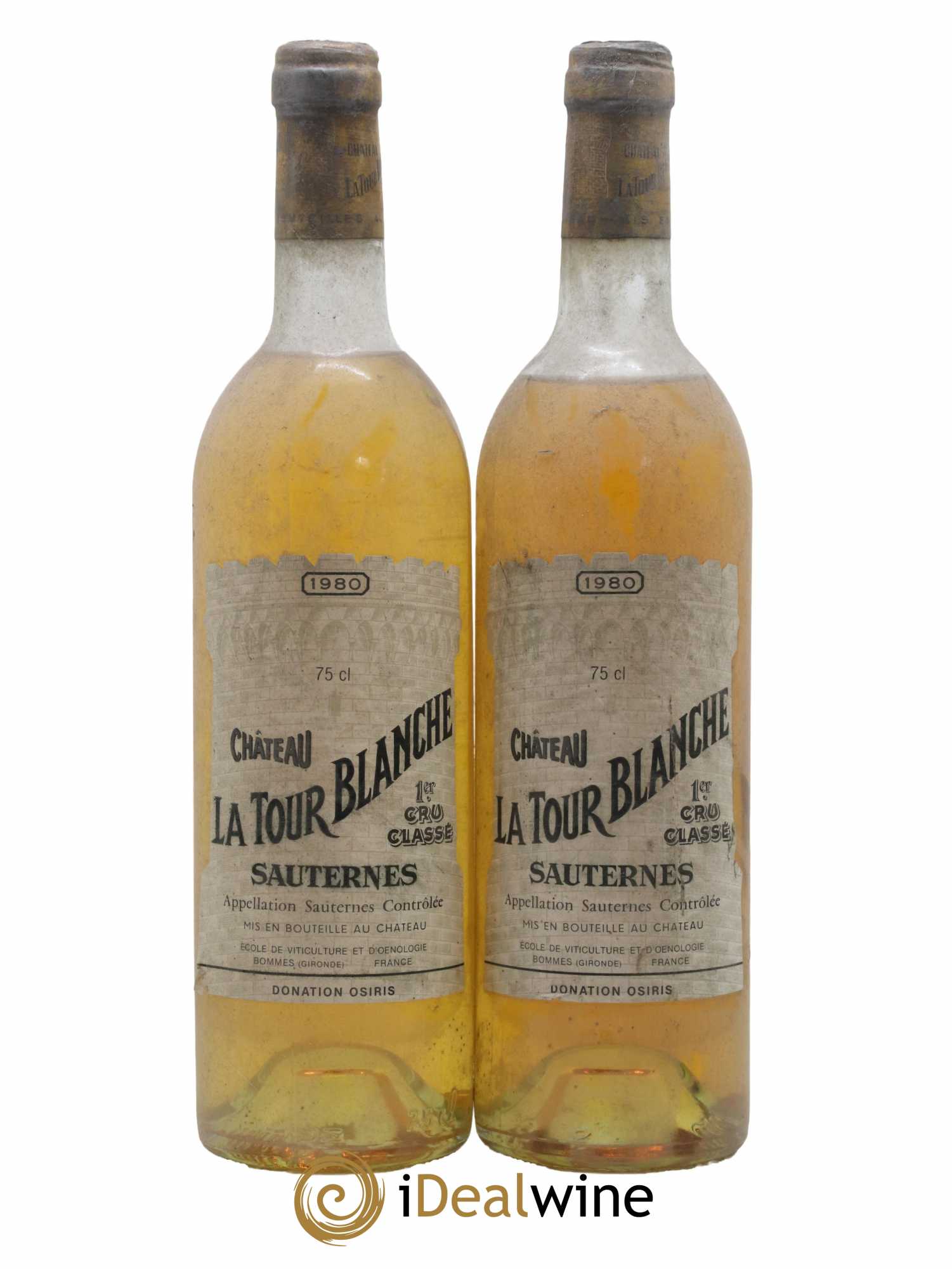 Château la Tour Blanche 1er Grand Cru Classé 1980 - Lotto di 2 bottiglie - 0