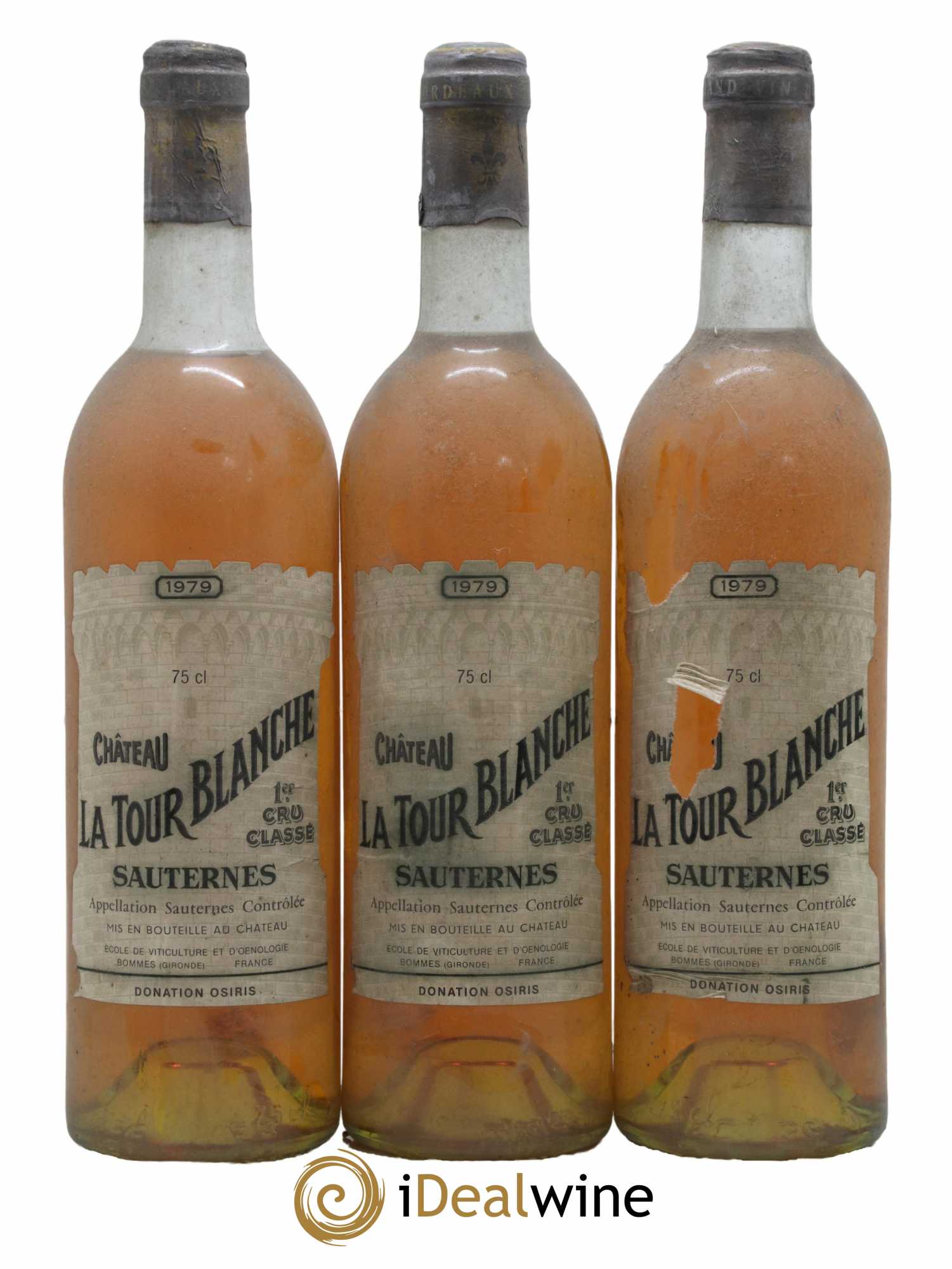 Château la Tour Blanche 1er Grand Cru Classé 1979 - Lotto di 3 bottiglie - 0