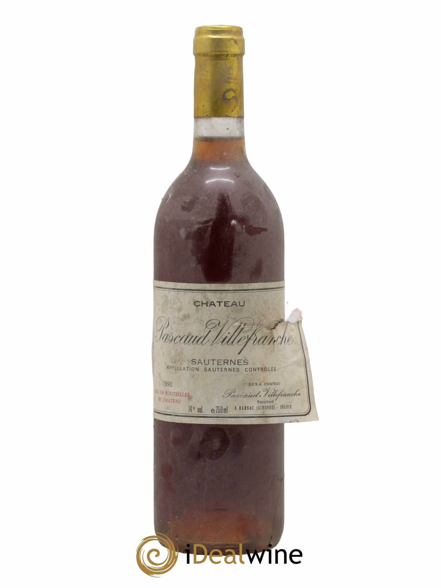 Sauternes Pascaud Villefranche 1990 - Lotto di 1 bottiglia - 0