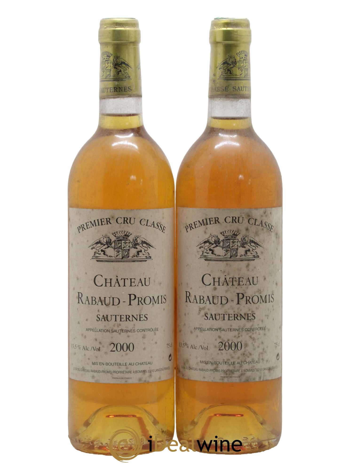 Château Rabaud Promis 1er Grand Cru Classé 2000 - Lotto di 2 bottiglie - 0