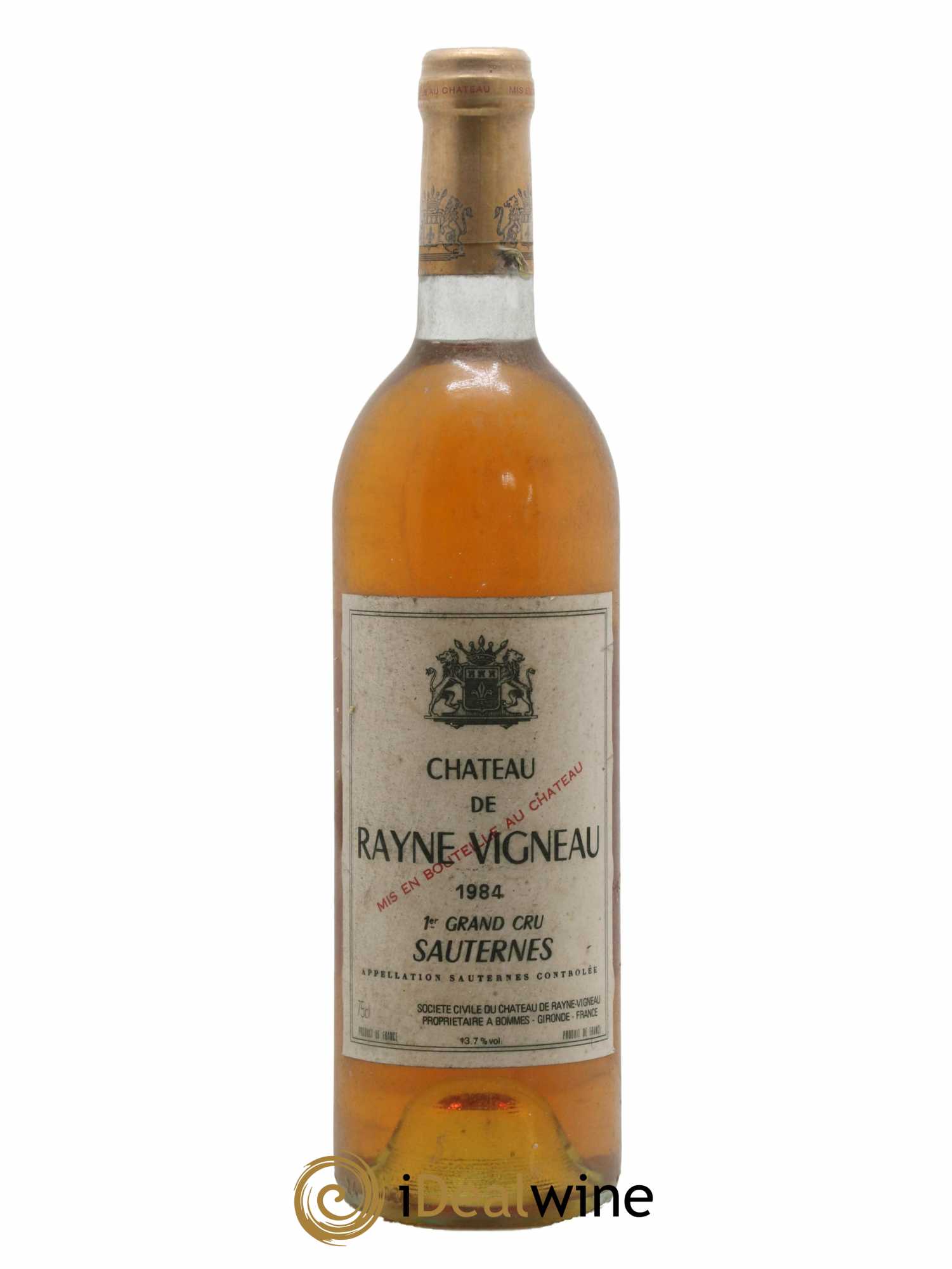 Château de Rayne Vigneau 1er Grand Cru Classé 1984 - Lot de 1 bouteille - 0