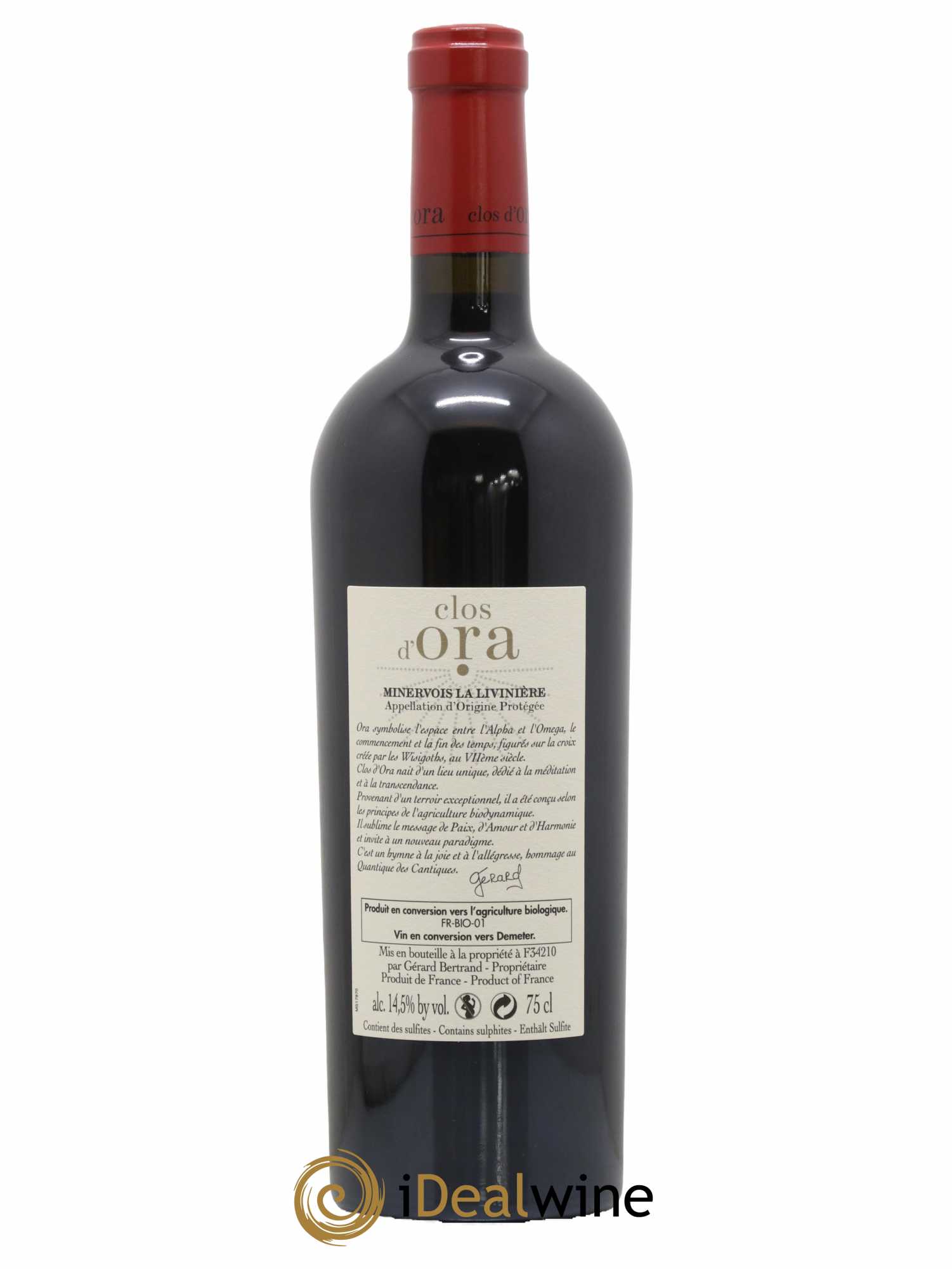 Minervois La Livinière Clos d'Ora Gérard Bertrand 2013 - Lot de 1 bouteille - 1