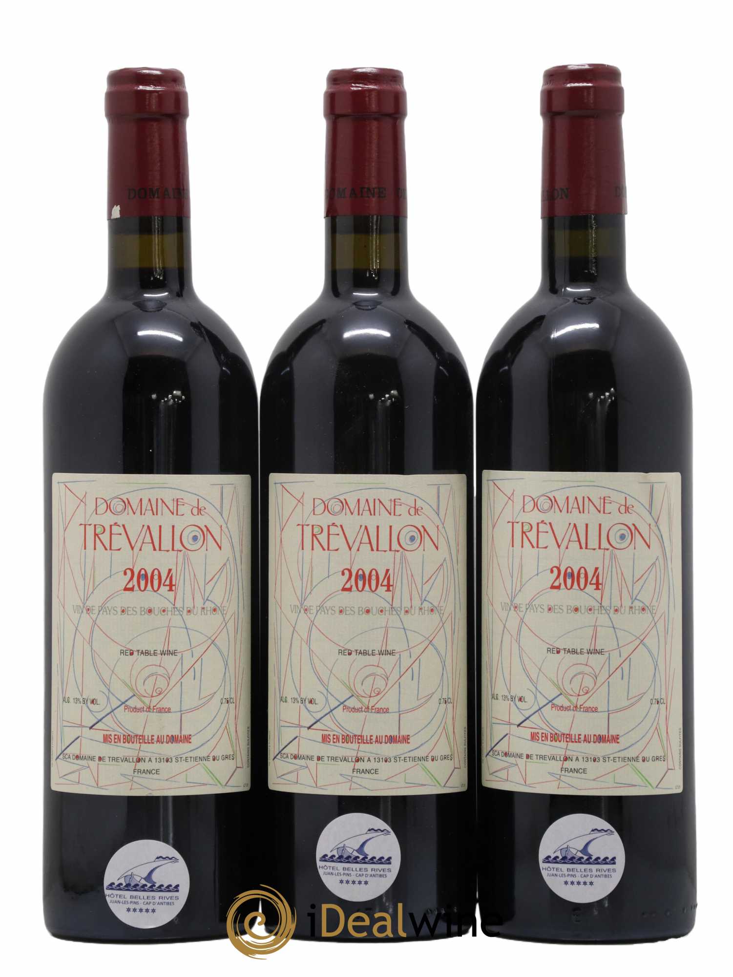 VDP Bouches du Rhône Trévallon (Domaine de) Eloi Dürrbach 2004 - Lot de 3 bouteilles - 0