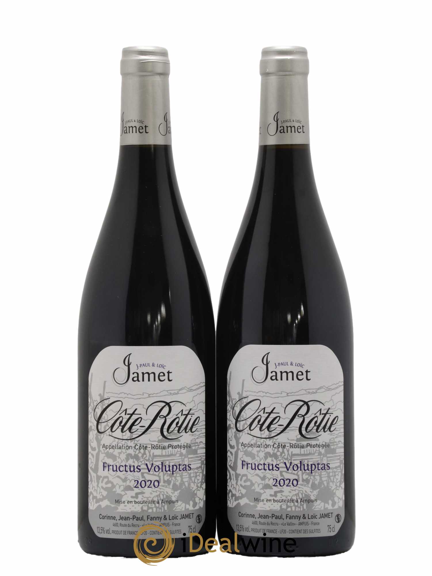 Côte-Rôtie Fructus Voluptas Jamet (Domaine) 2020 - Lot de 2 bouteilles - 0