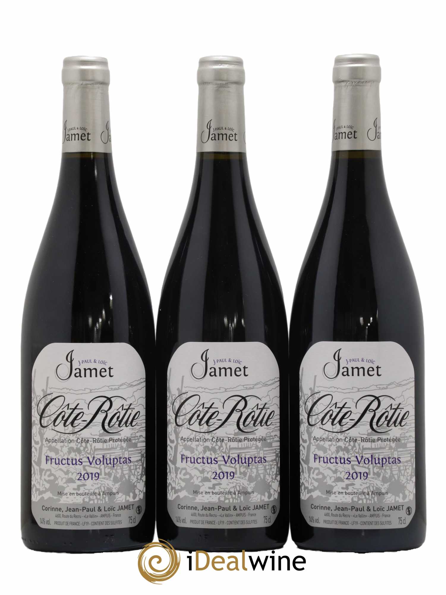 Côte-Rôtie Fructus Voluptas Jamet (Domaine) 2019 - Lot de 3 bouteilles - 0