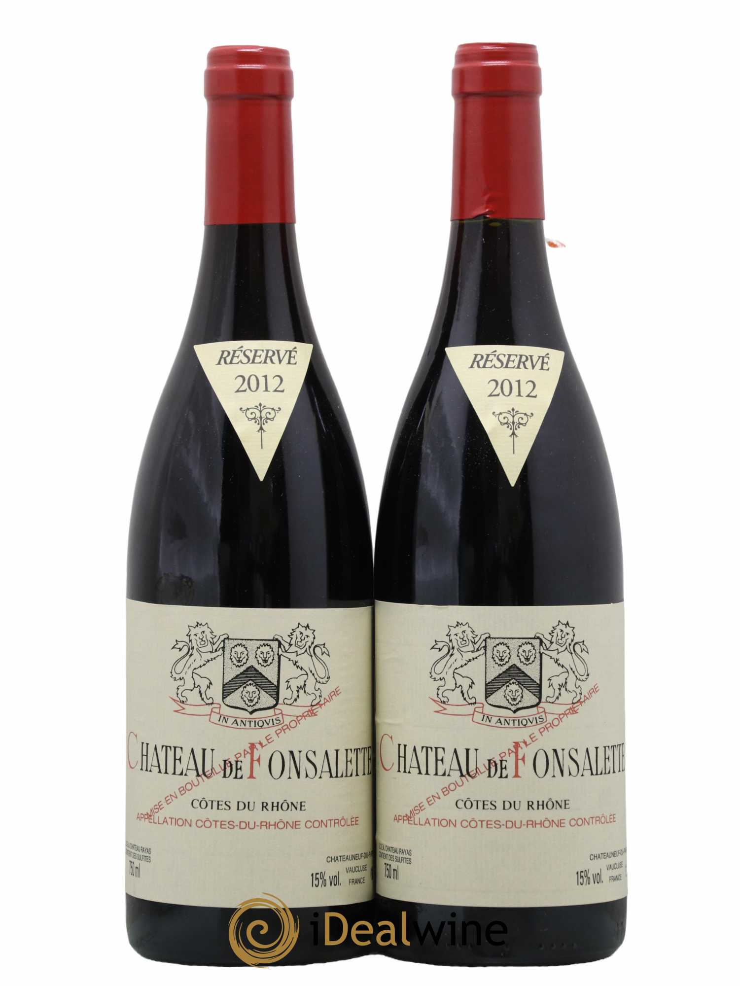 Côtes-du-Rhône Château de Fonsalette Emmanuel Reynaud 2012 - Lot de 2 bouteilles - 0