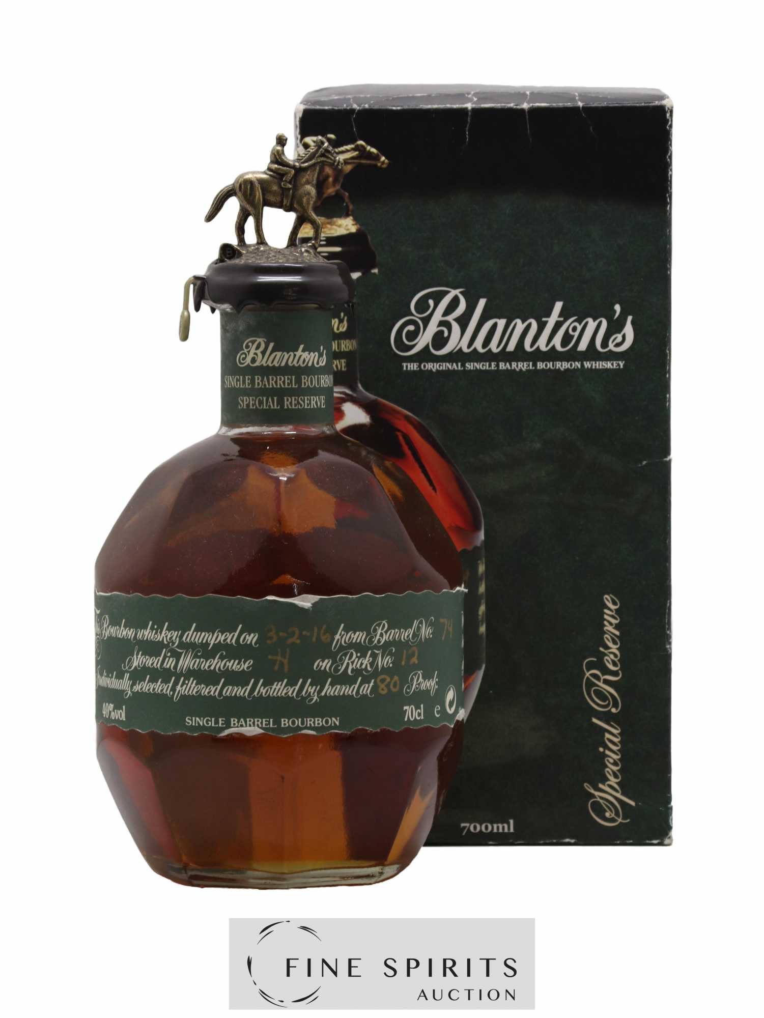 Blanton's Of. Warehouse H - Barrel n°74 - bottled 2016 Special Reserve - Posten von 1 Flasche - 0