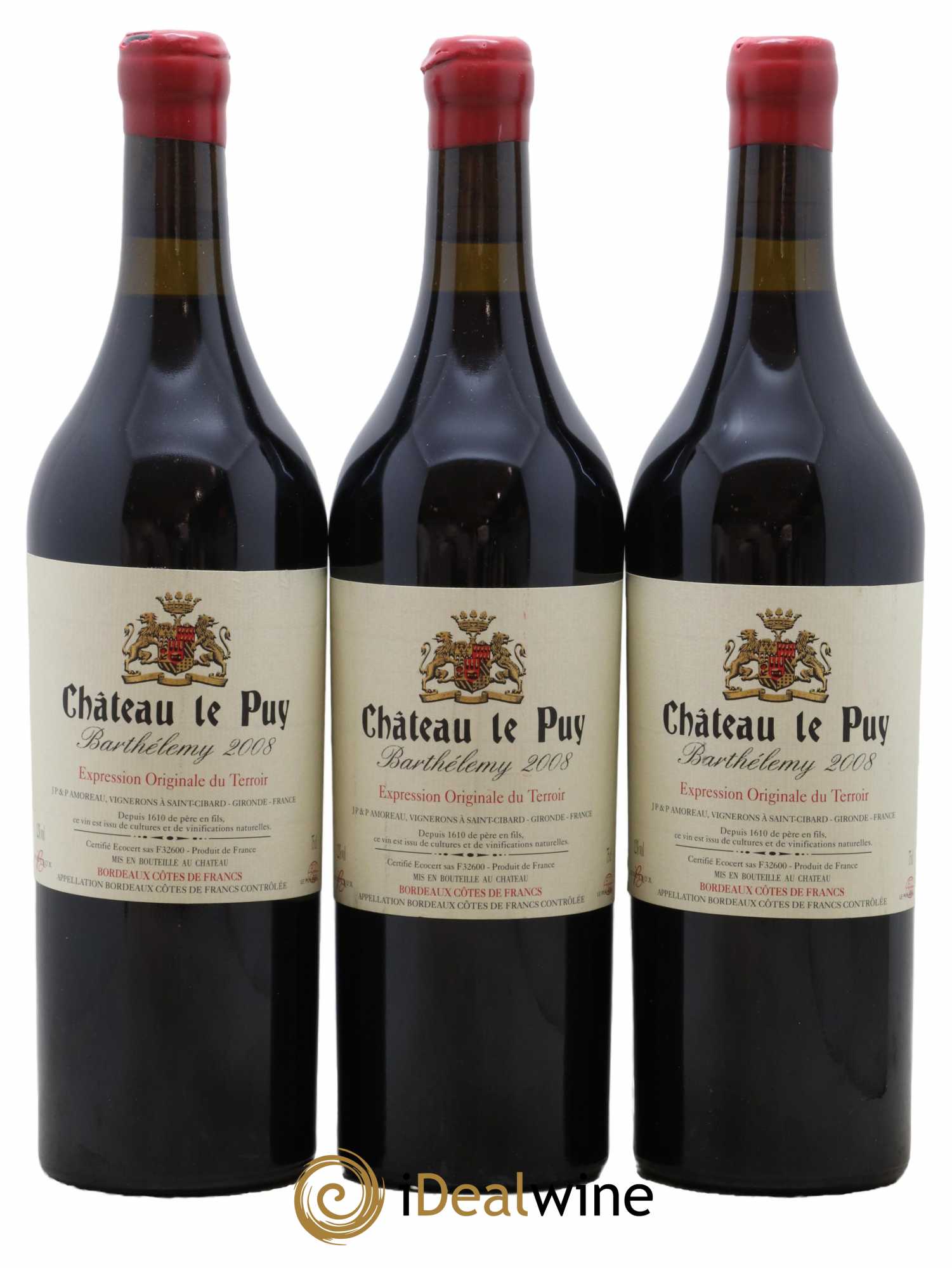 Le Puy - Cuvée Barthélemy 2008 - Lot de 3 bouteilles - 0